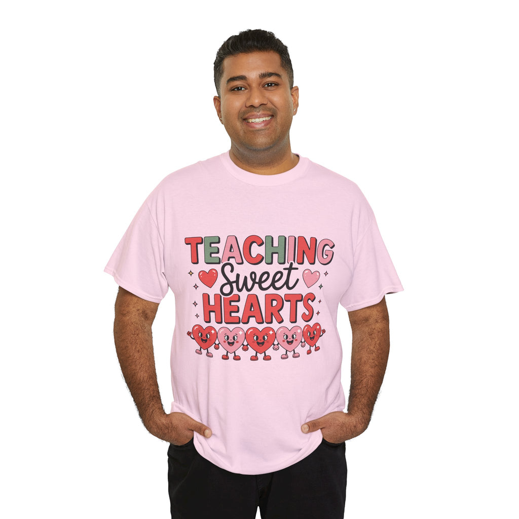 Teaching Sweet Hearts Valentine Teacher Unisex Cotton T-Shirt