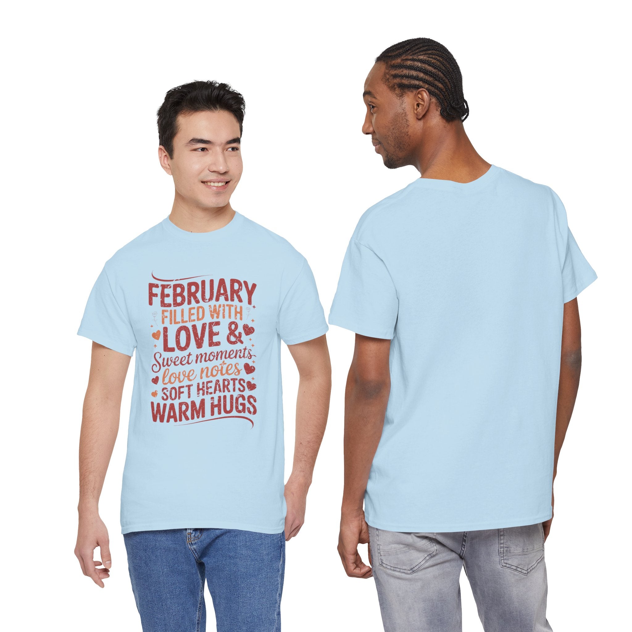 February Filled With Love Tee — Cozy Love Notes Valentine's Unisex Cotton Tshirt