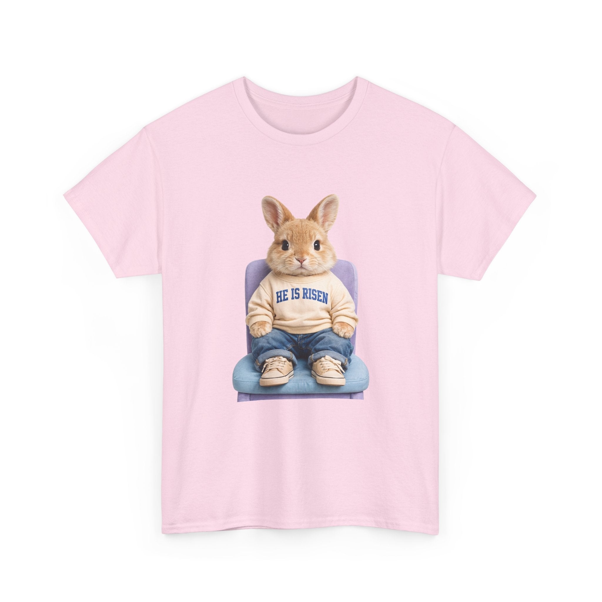 Easter 'He Is Risen' Bunny Unisex Cotton Tee