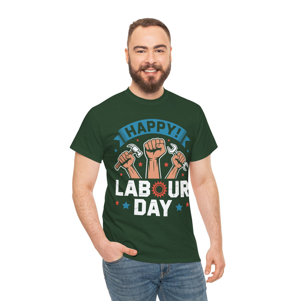 Happy US Labour Day Unisex Heavy Cotton T-Shirt