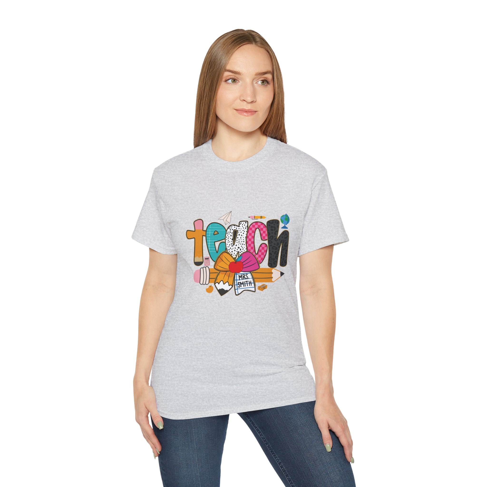 Colorful Teach Graphic Tee for Educators
