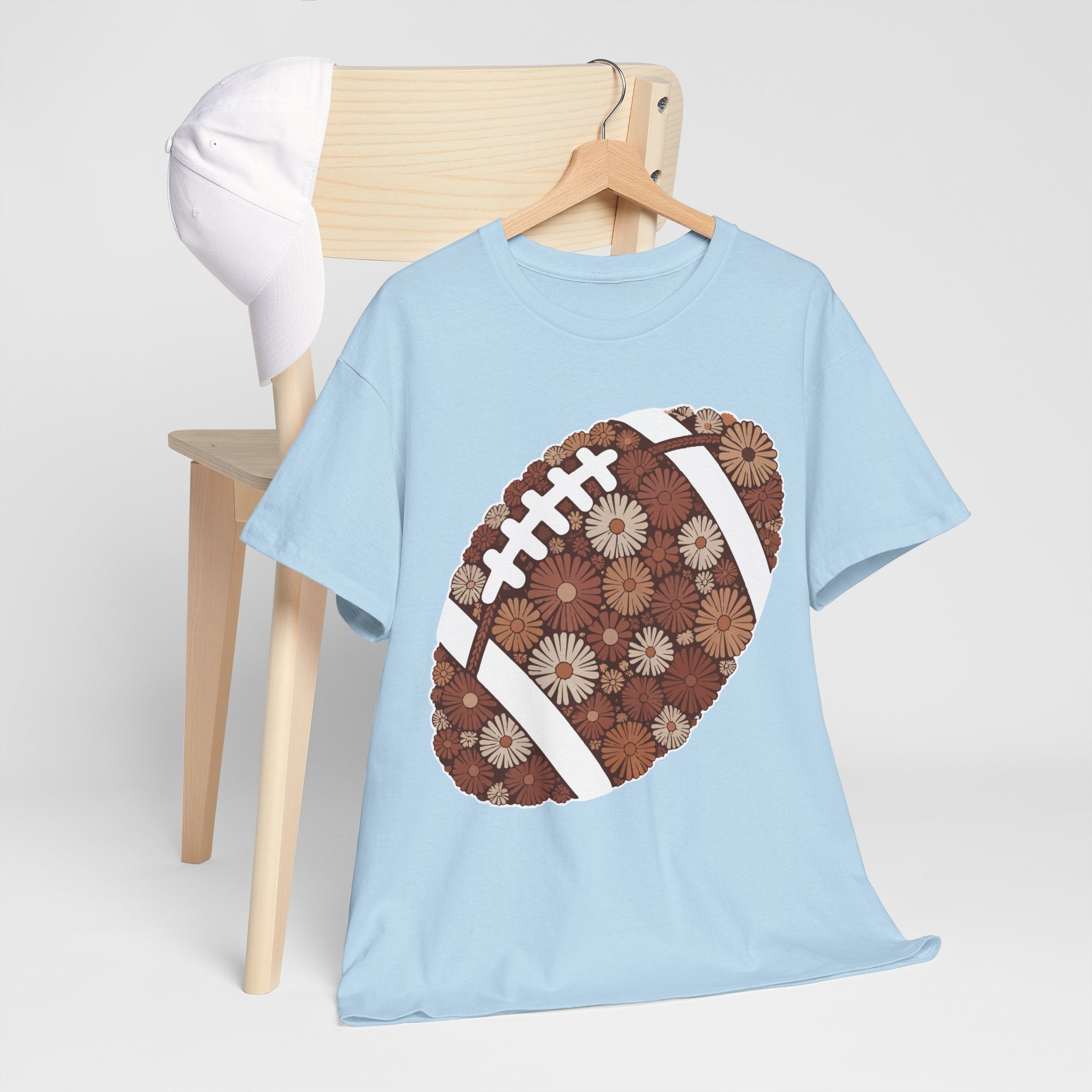 Game Day Touch Down Football Tee — Helmets, Flags & Cheer Icons Unisex Cotton Tee