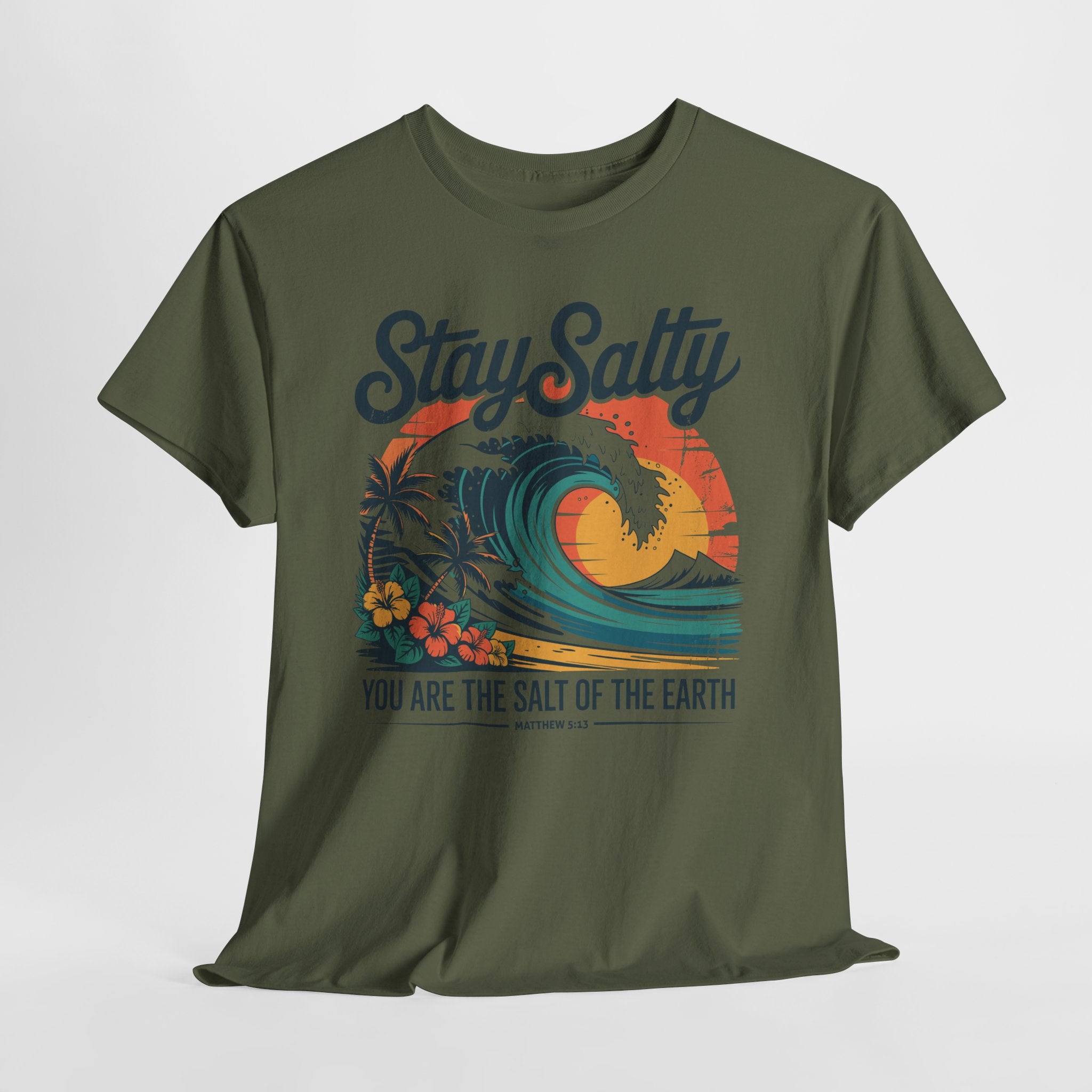 Stay Salty Beach Tee — "You are the salt of the earth (Matthew 5:13)"Unisex Cotton Tee