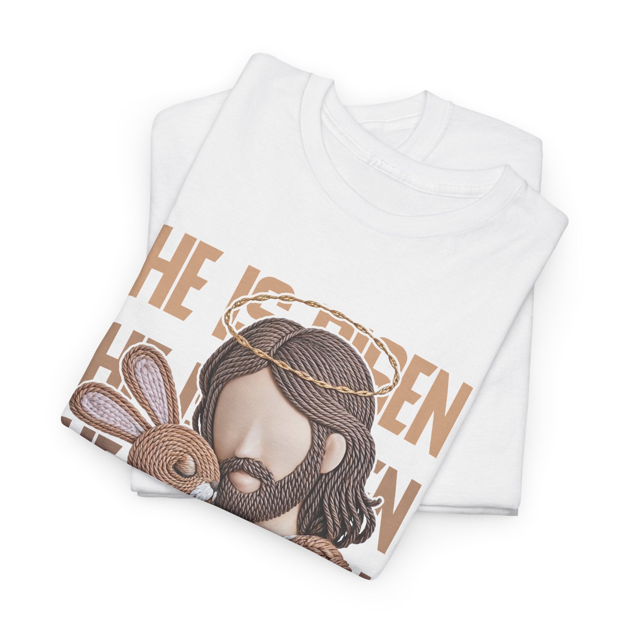 He Is Risen Matthew 28:6 Jesus With Lamb Unisex Cotton T-Shirt