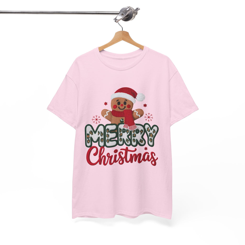 Gingerbread Santa 'Merry Christmas' Unisex Cotton Tee T-Shirt