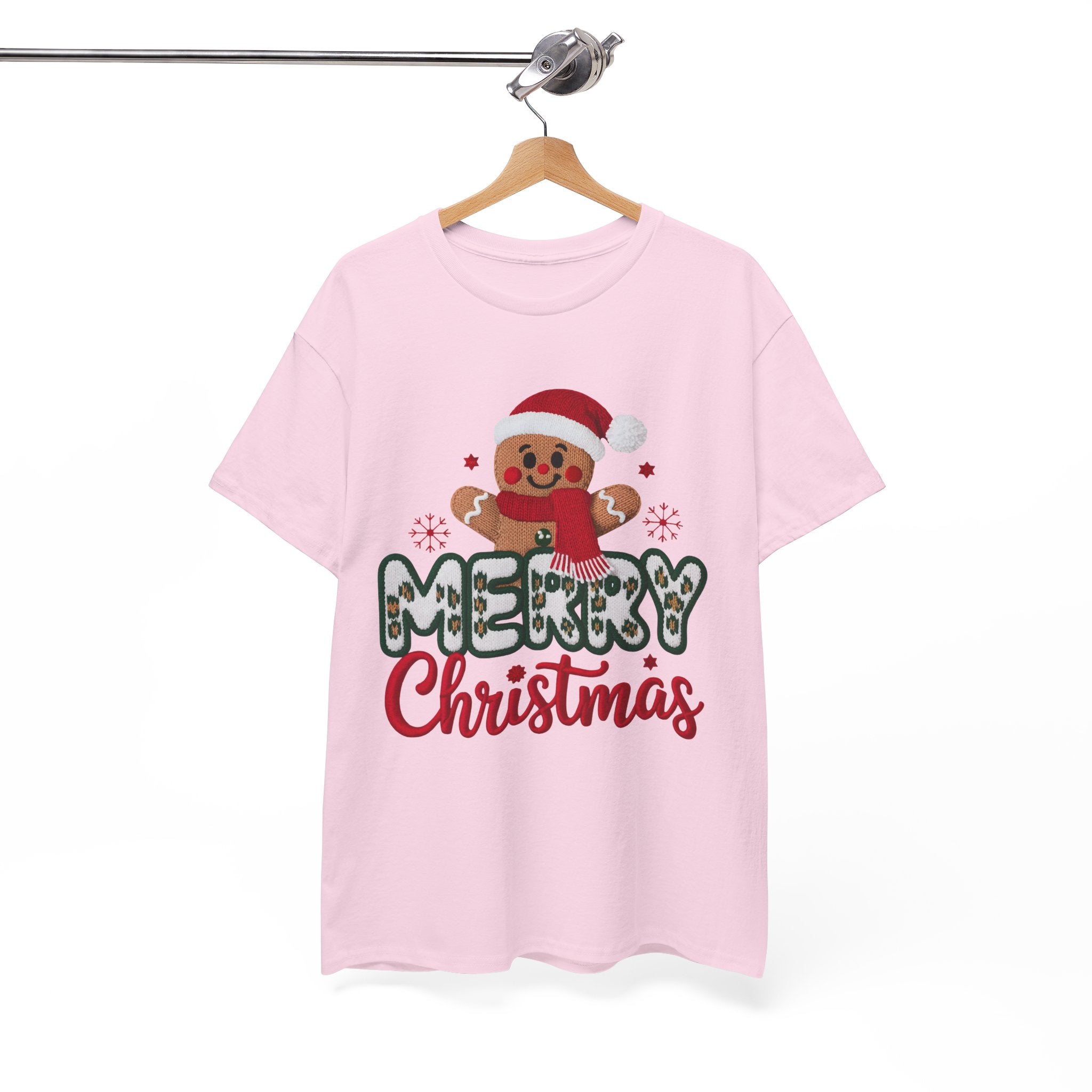 Gingerbread Santa 'Merry Christmas' Unisex Cotton Tee T-Shirt