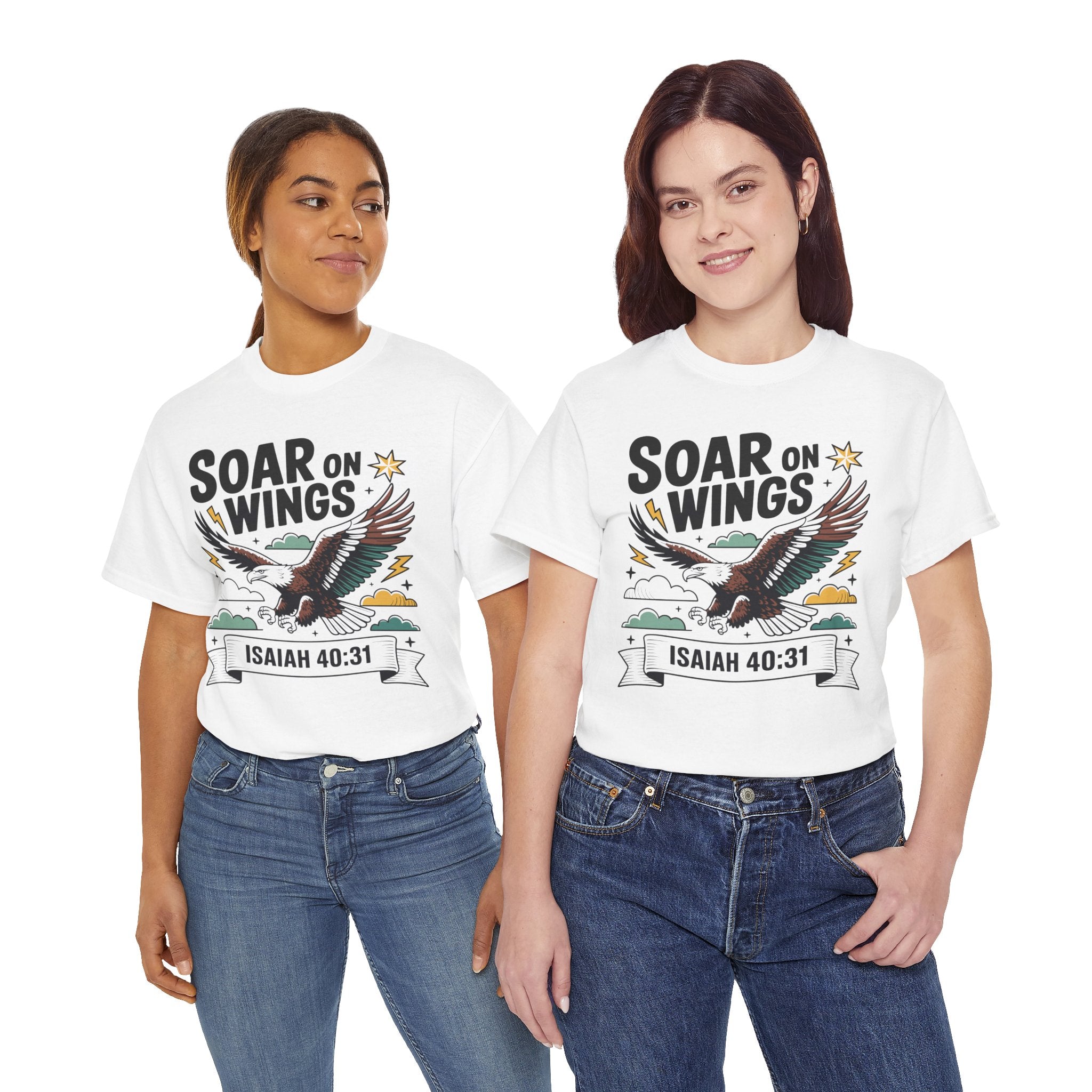 Isaiah 40:31 "Soar on Wings" Eagle Unisex Cotton T-Shirt