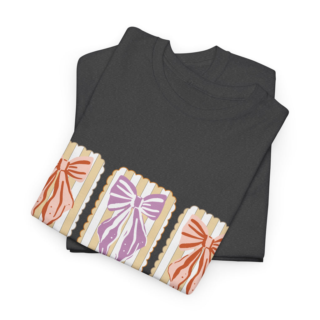 Thankful Grateful Blessed Fall Tee — God Is Faithful Pastel Bows..Unisex Cotton Tee