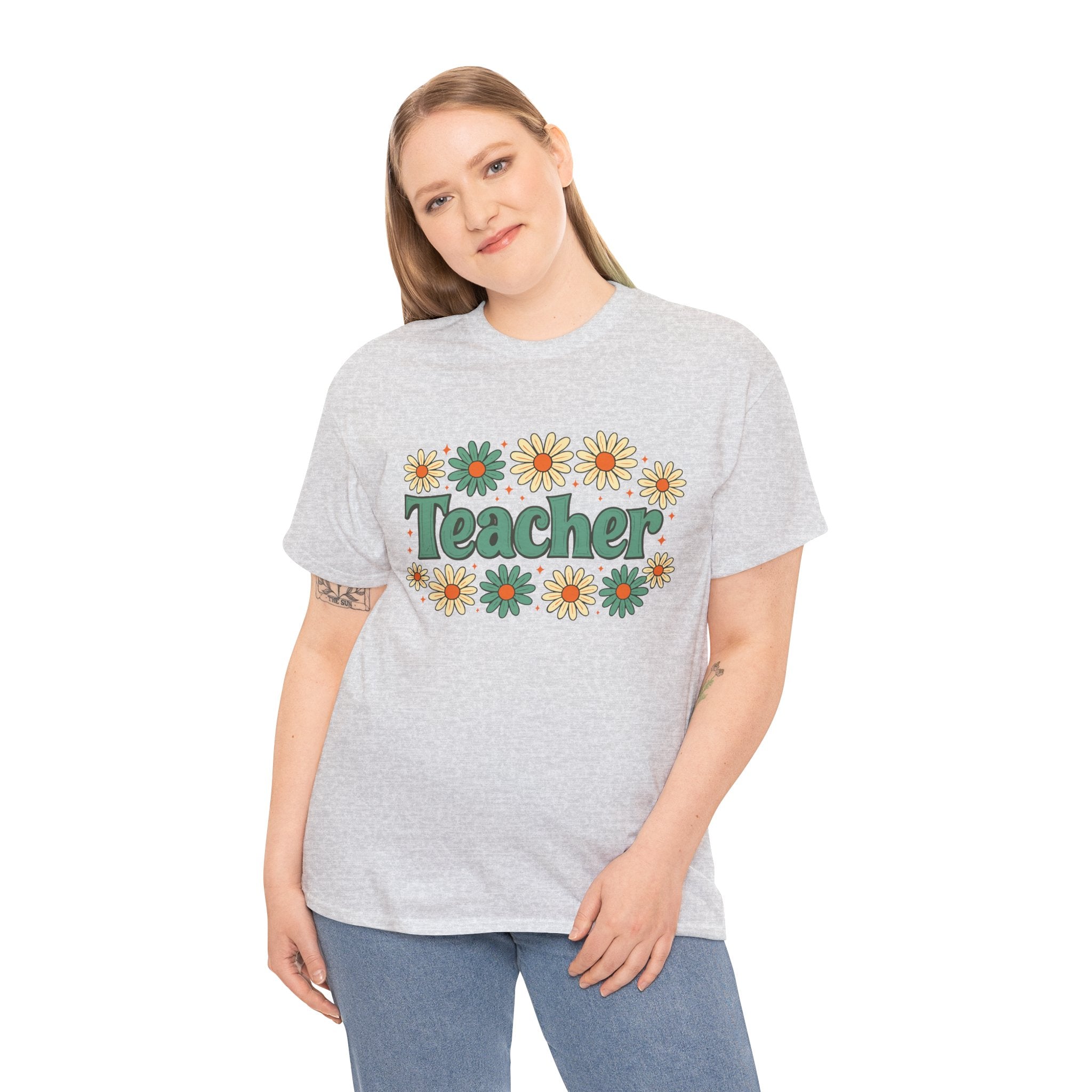 Floral Teacher Tee - Perfect Gift for Educators