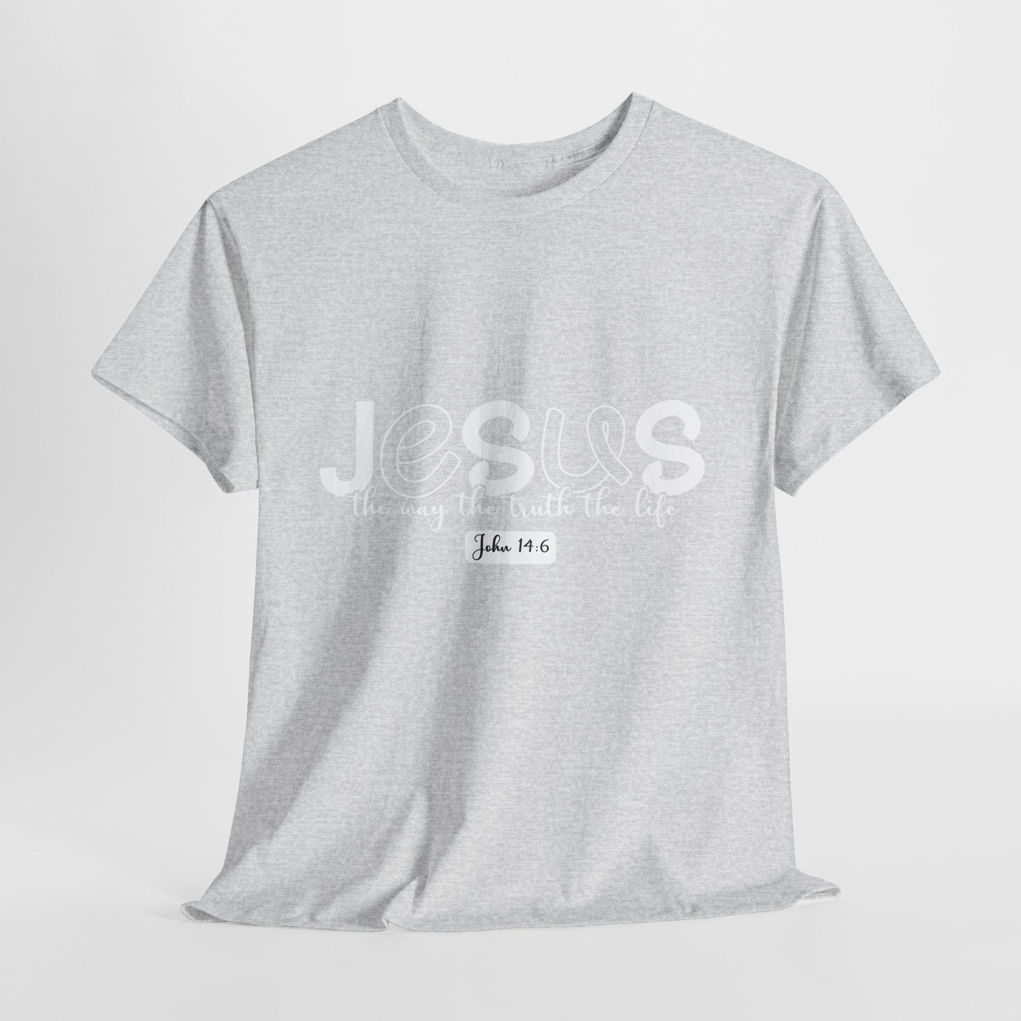 John 14:6 Christian Tee — Minimalist Script Faith T-Shirt