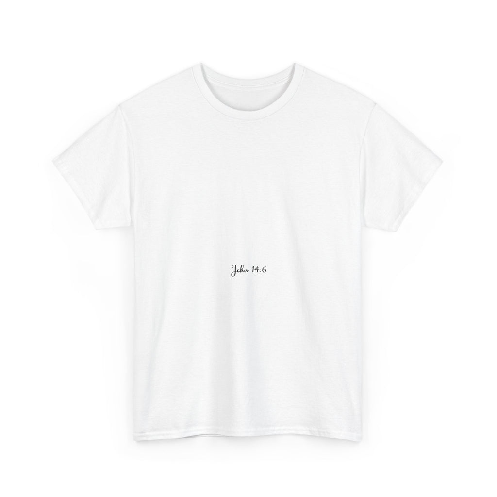 John 14:6 Christian Tee — Minimalist Script Faith T-Shirt