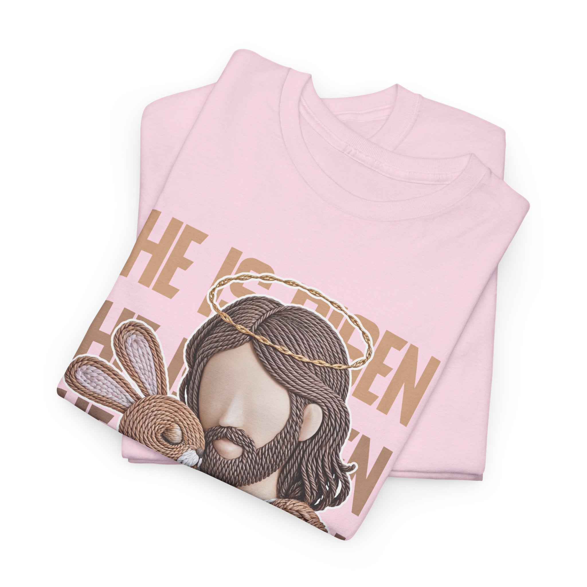 He Is Risen Matthew 28:6 Jesus With Lamb Unisex Cotton T-Shirt