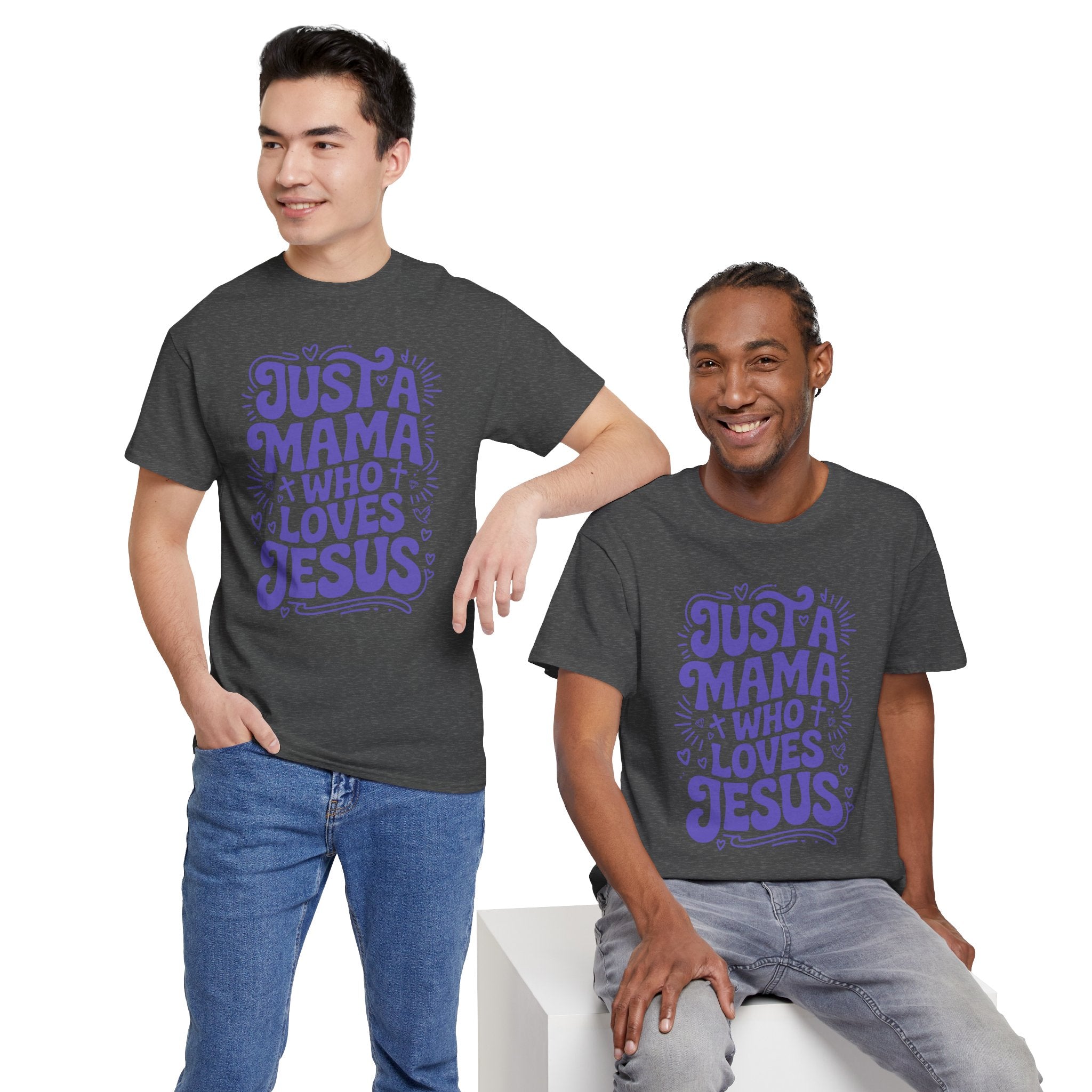Mama Who Loves Jesus T-Shirt — Bright Green Bubbly Faith Unisex Cotton Tee
