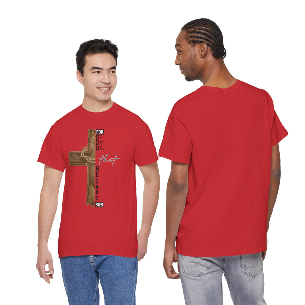 For That Son T-Shirt — Wooden Cross & Crown of Thorns Christian Unisex Cotton Tee