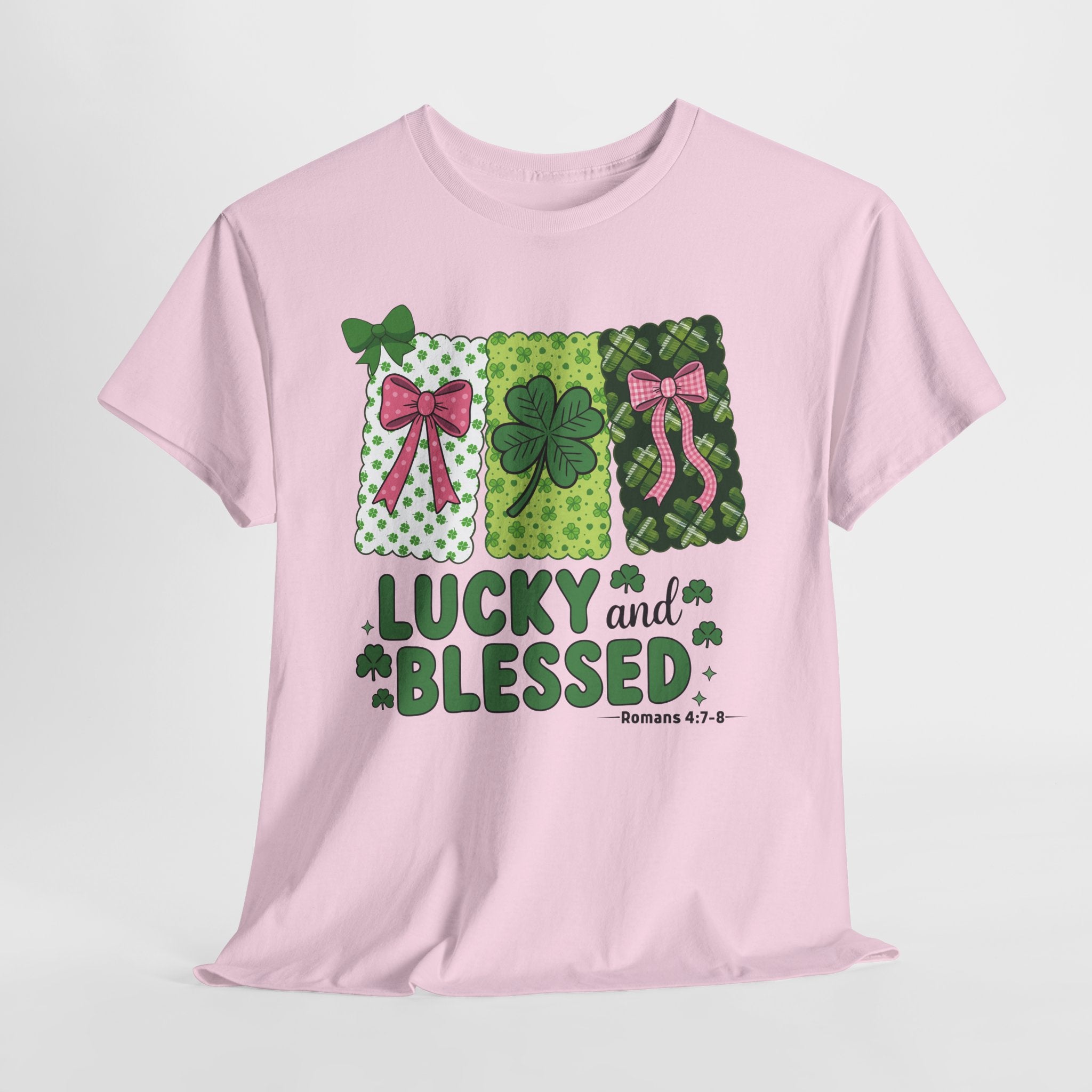 Lucky and Blessed Clover Unisex Cotton Tee
