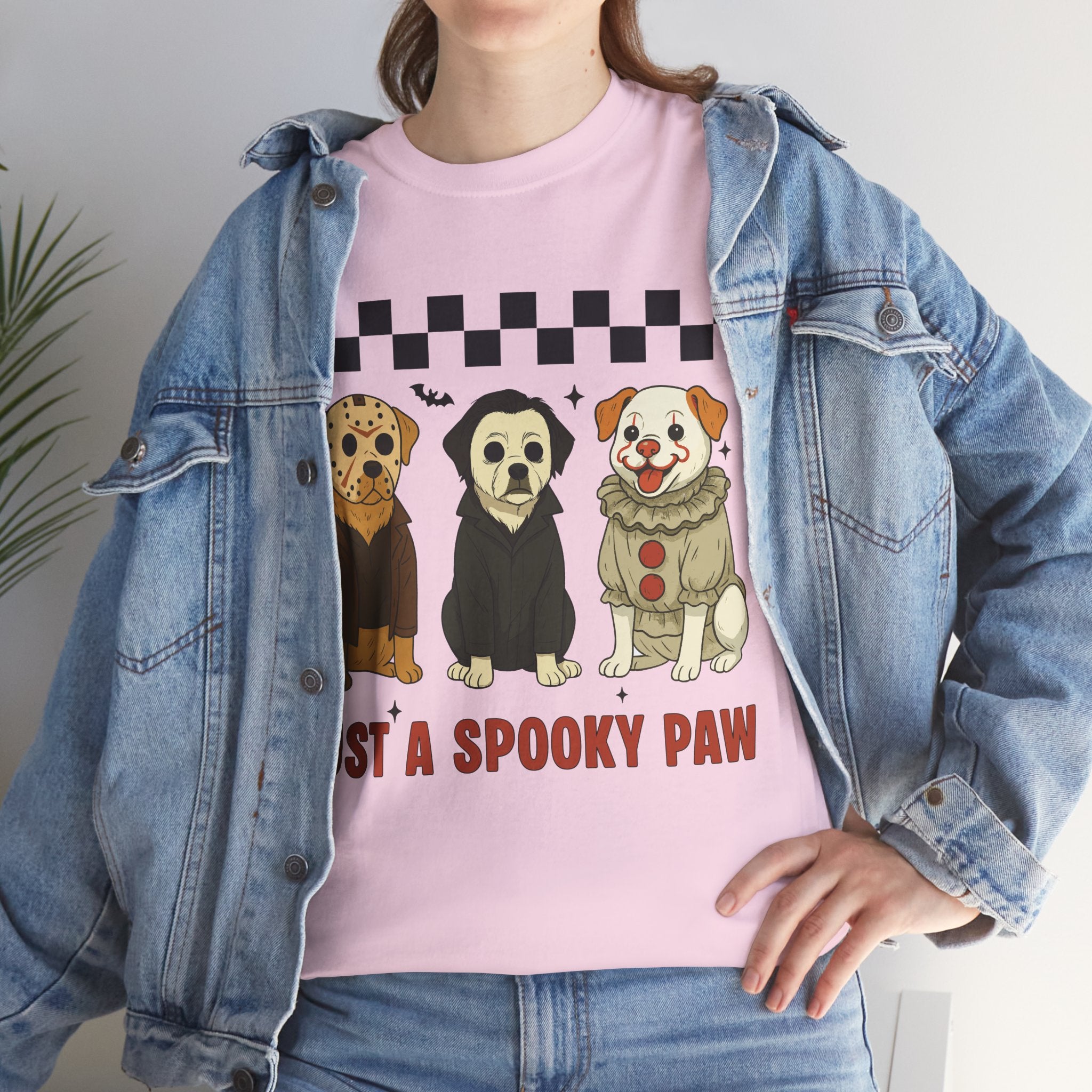Halloween "Just A Spooky Paw" Unisex Cotton Tee