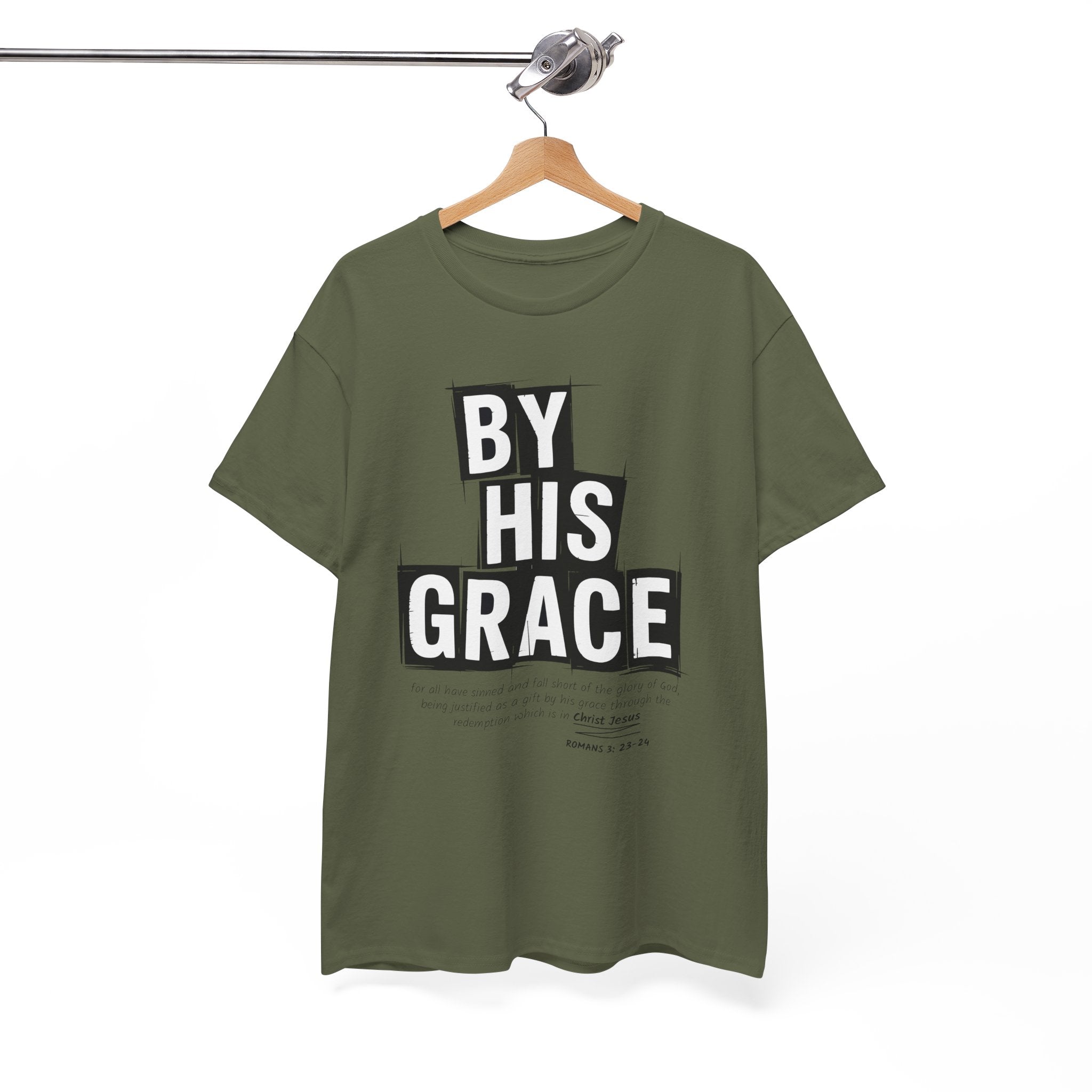 By His Grace tee — Minimalist Faith Christian Unisex Cotton T-Shirt