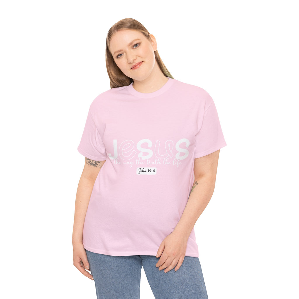 John 14:6 Christian Tee — Minimalist Script Faith T-Shirt