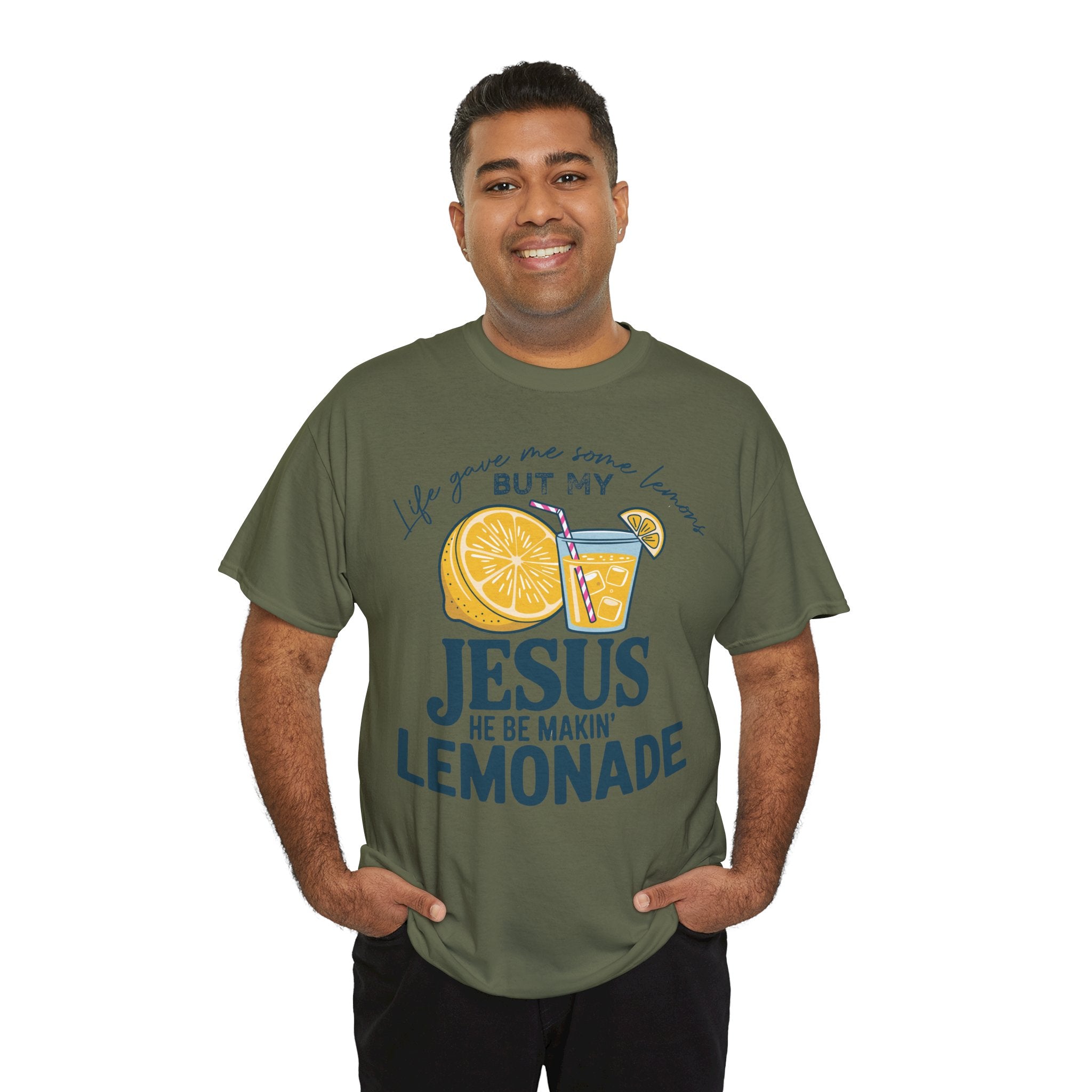 Christian Lemonade T-Shirt — “Life Gave Me Some Lemons but My Jesus He Be Makin’ Lemonade”Unisex Cotton Tee