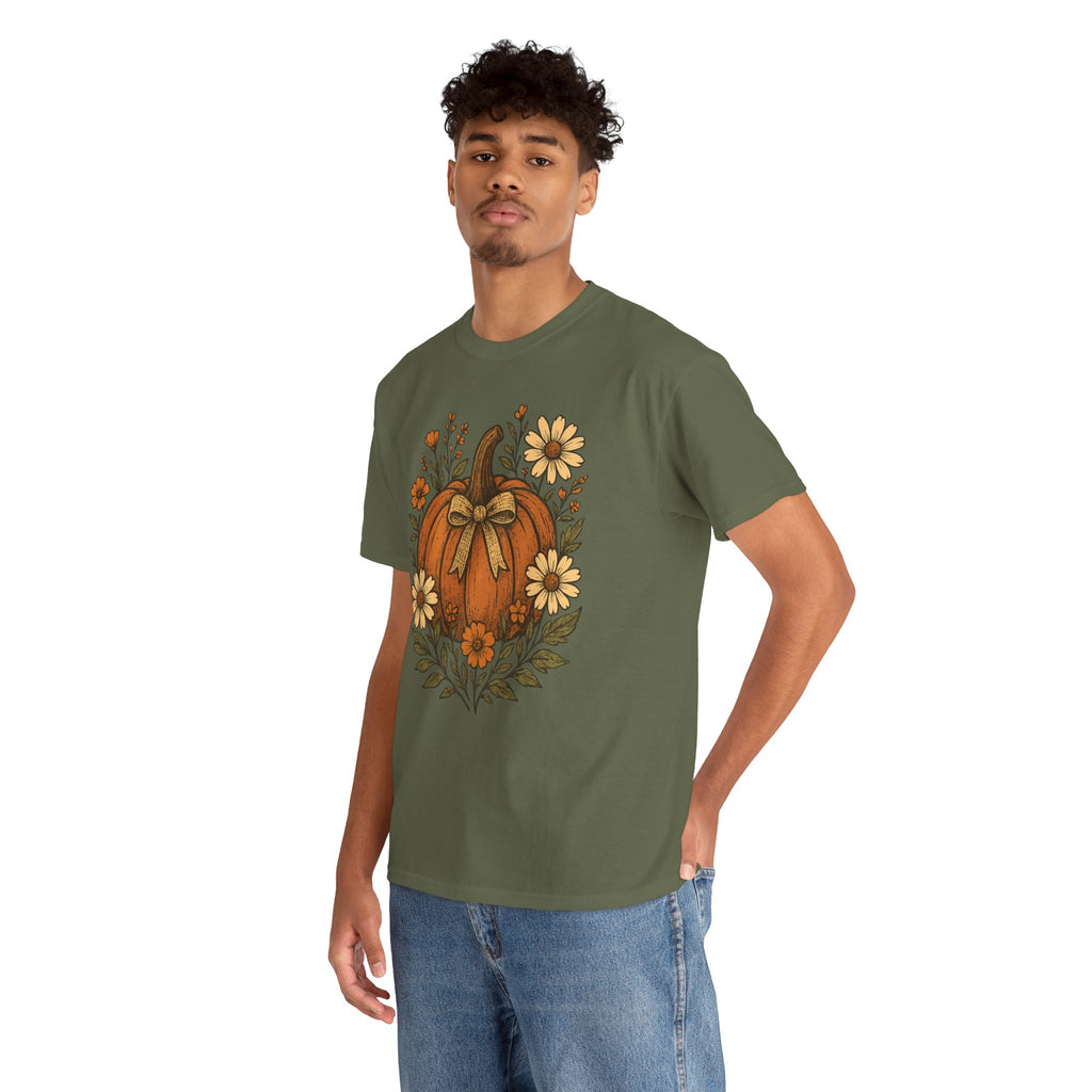 Pumpkin Daisy Unisex Cotton Tee