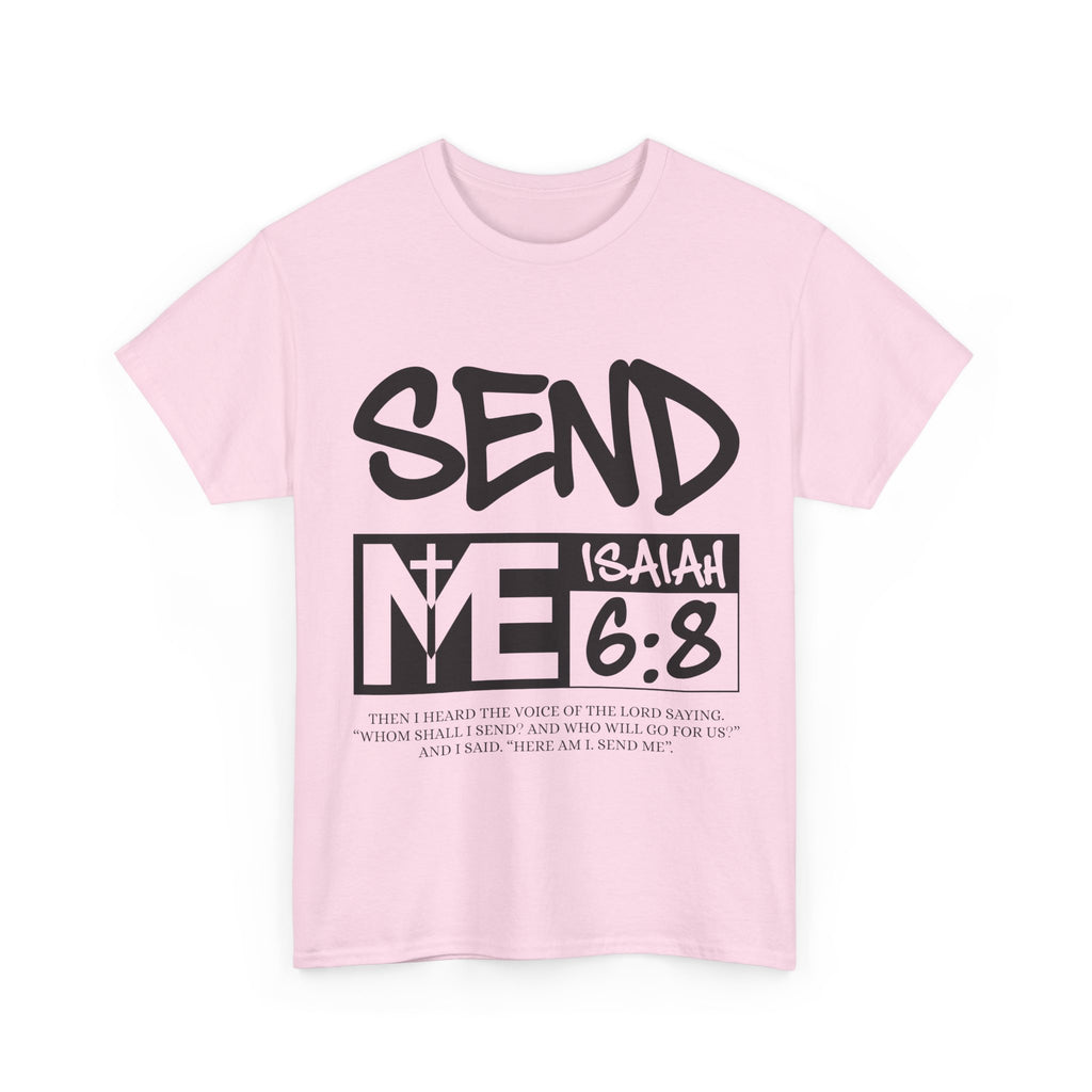 Send Me Isaiah 6:8 Christian T-Shirt — Cross Faith Unisex Cotton Tee