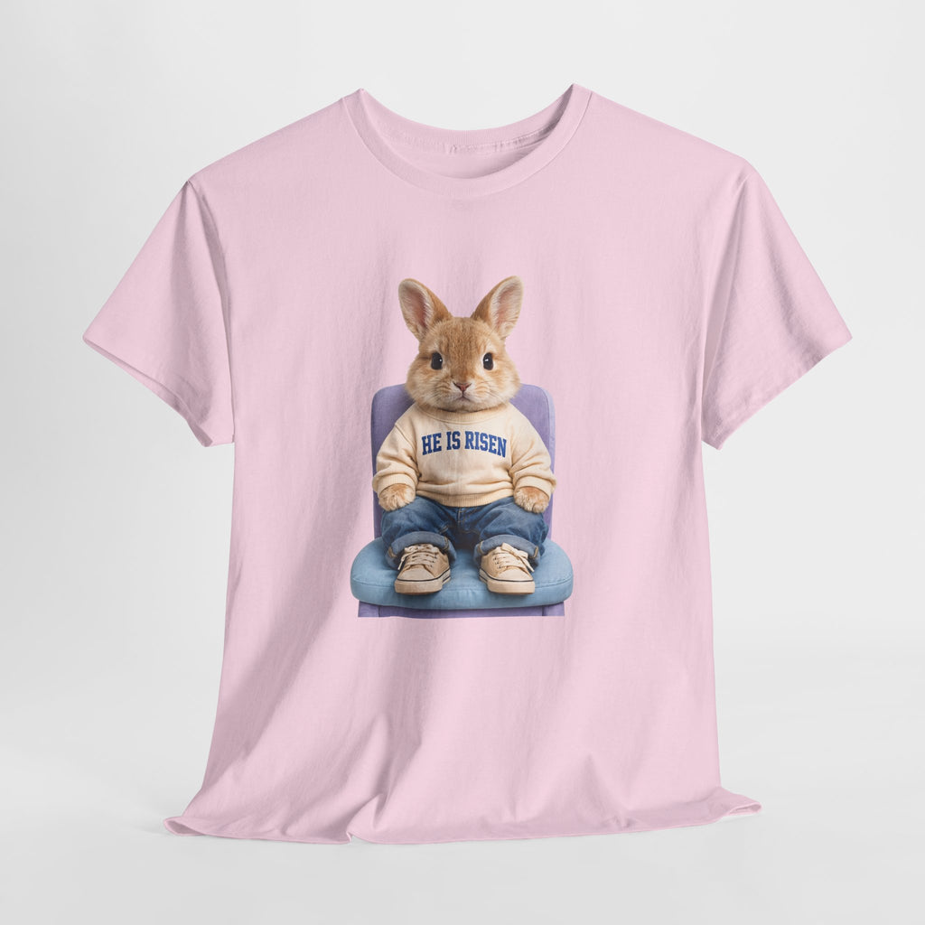 Easter 'He Is Risen' Bunny Unisex Cotton Tee