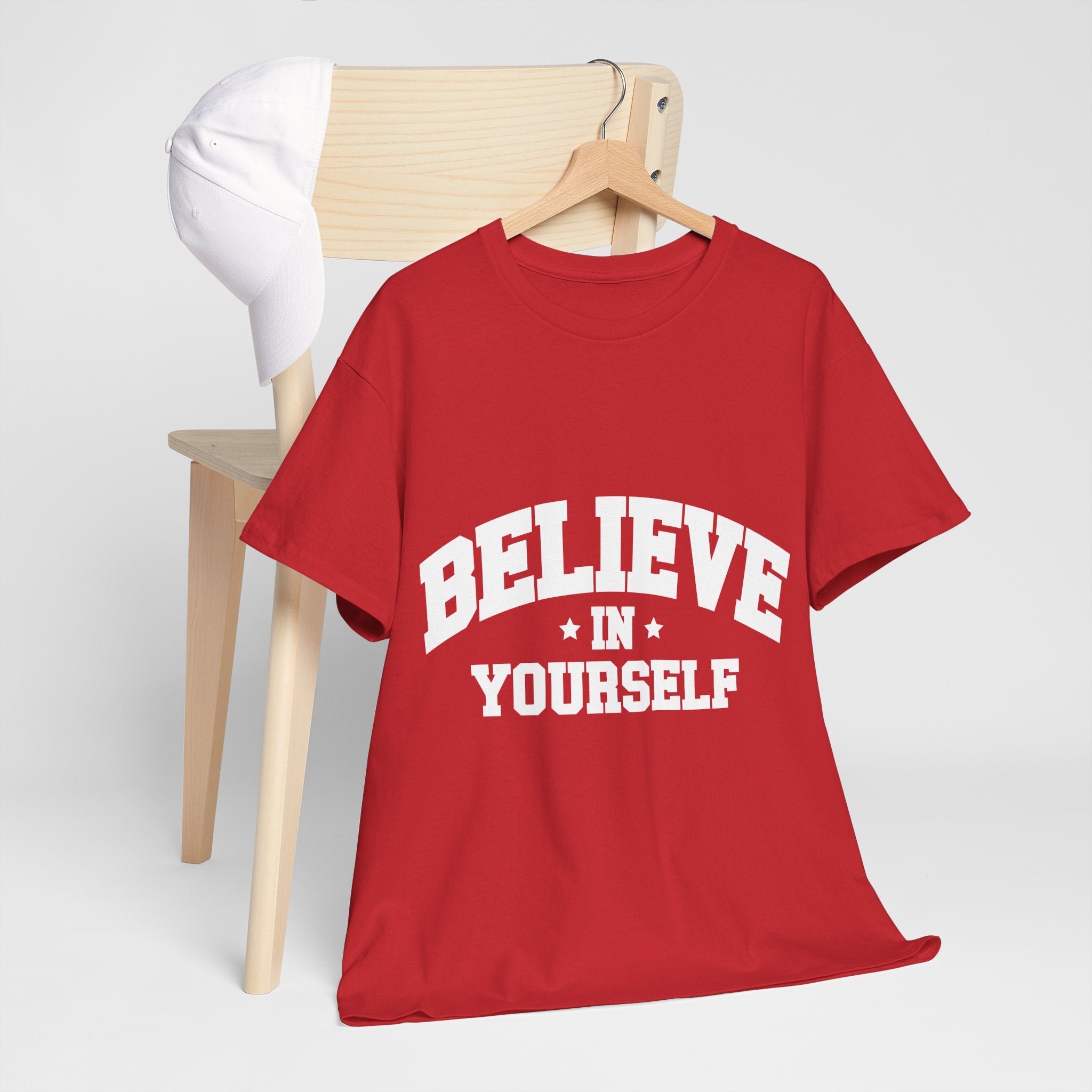 Believe in Yourself Varsity Unisex Cotton Tee