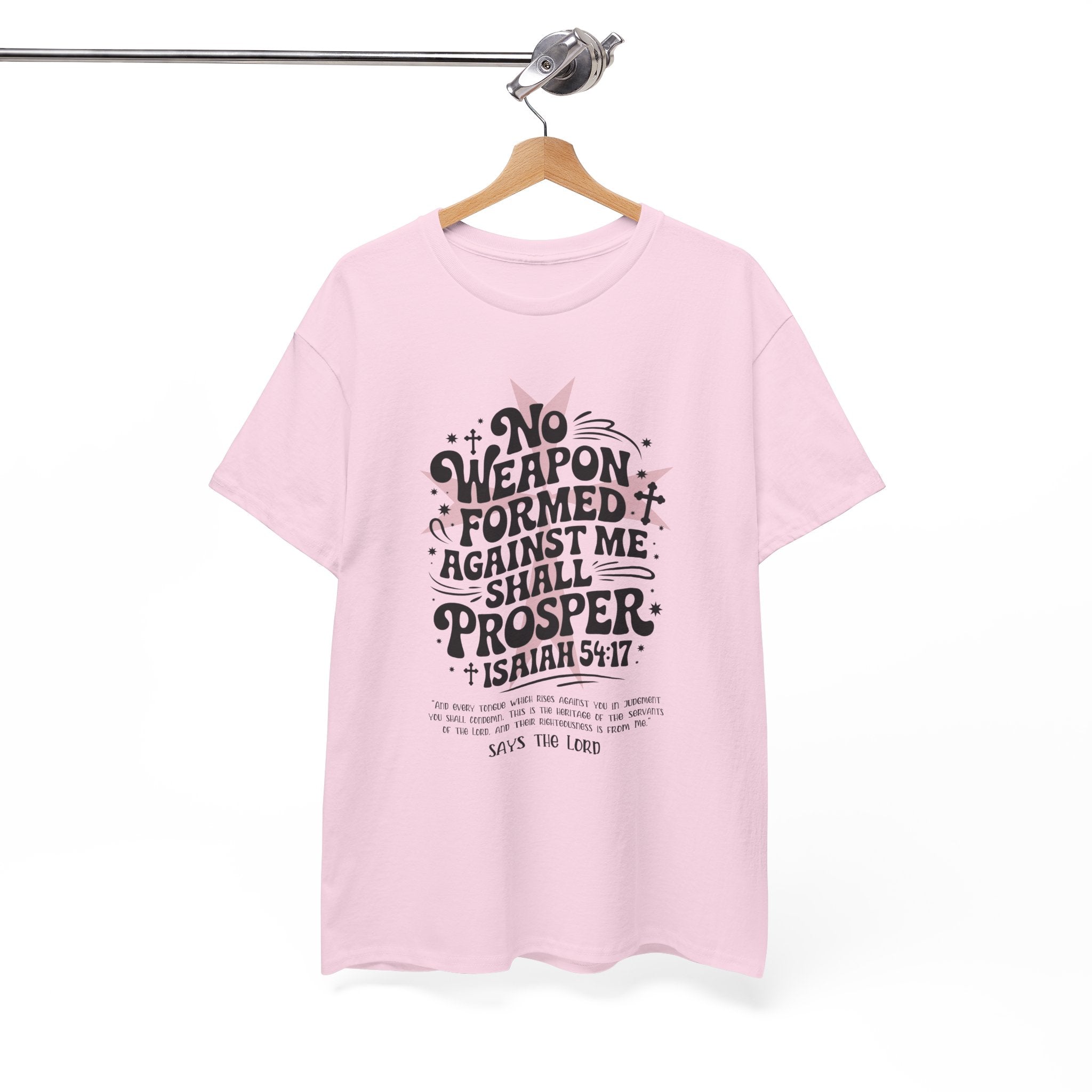 Christian Cross Text Art T-Shirt — Faith & Salvation Unisex Cotton Tee