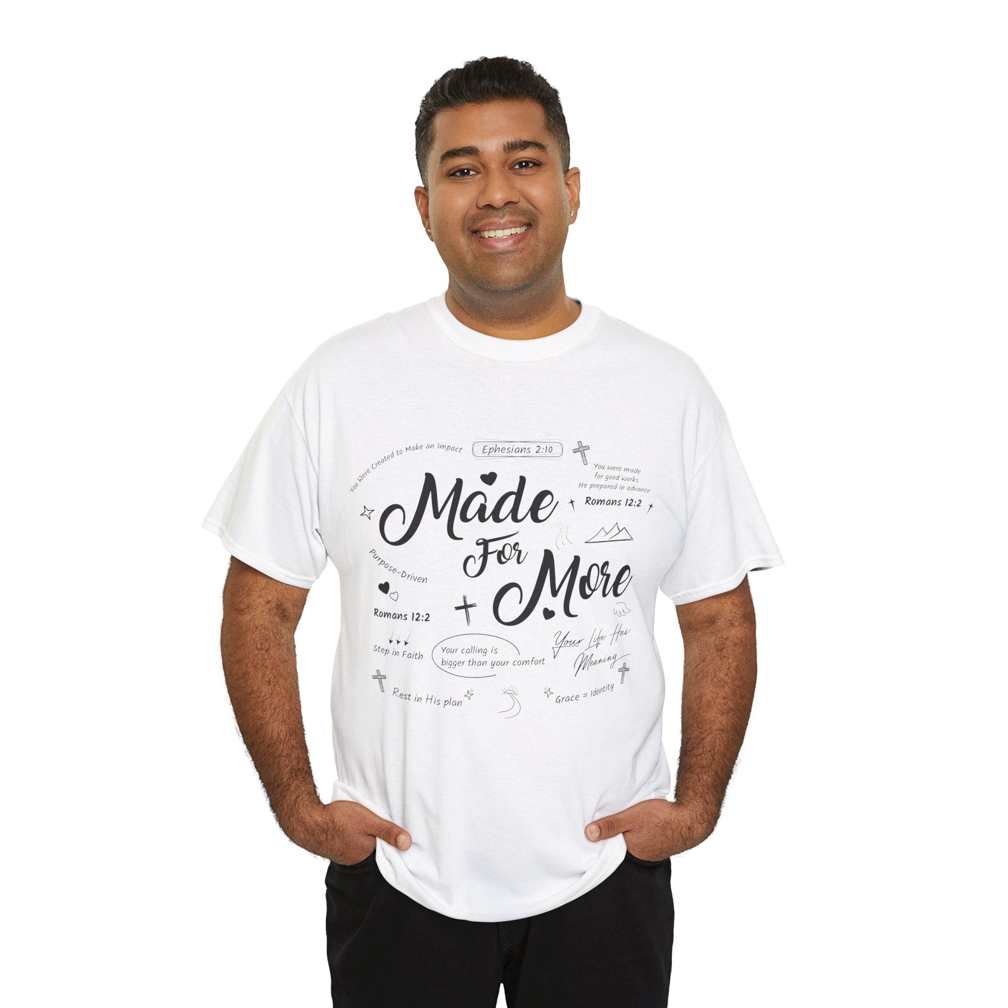 Made For More Faith T-Shirt — Inspirational Bible Verse Unisex Cotton Tee
