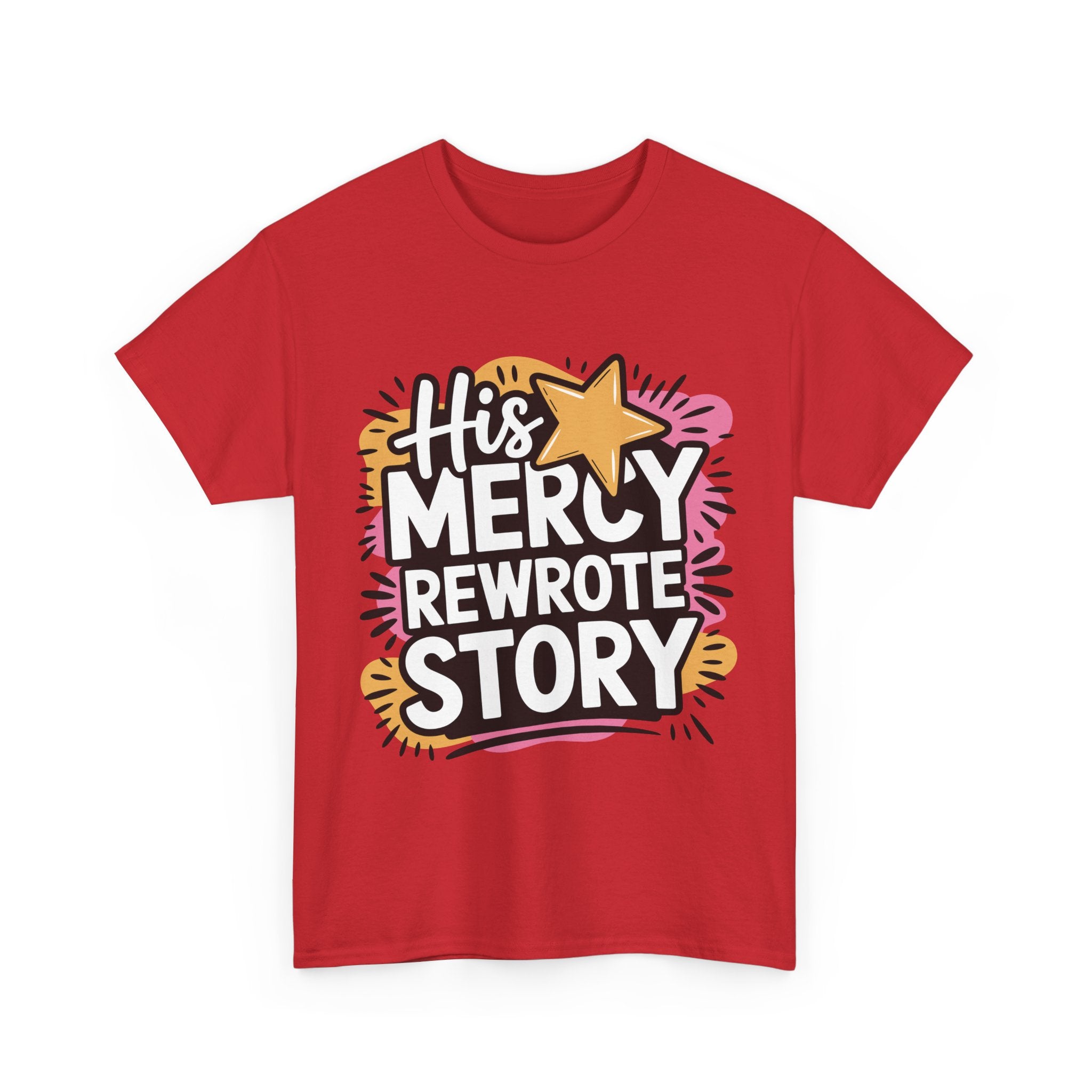 His Mercy Rewrote My Story Tee — Retro Christian Graphic T-Shirt