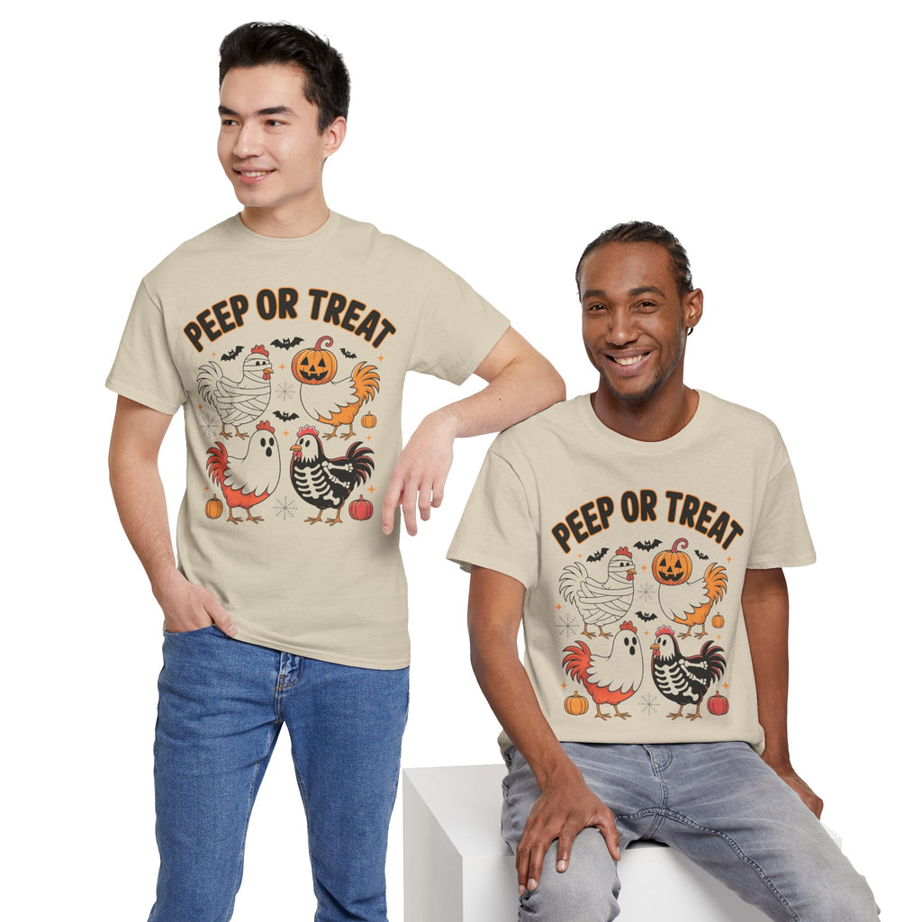 Peep or Treat Halloween Unisex Cotton Tee