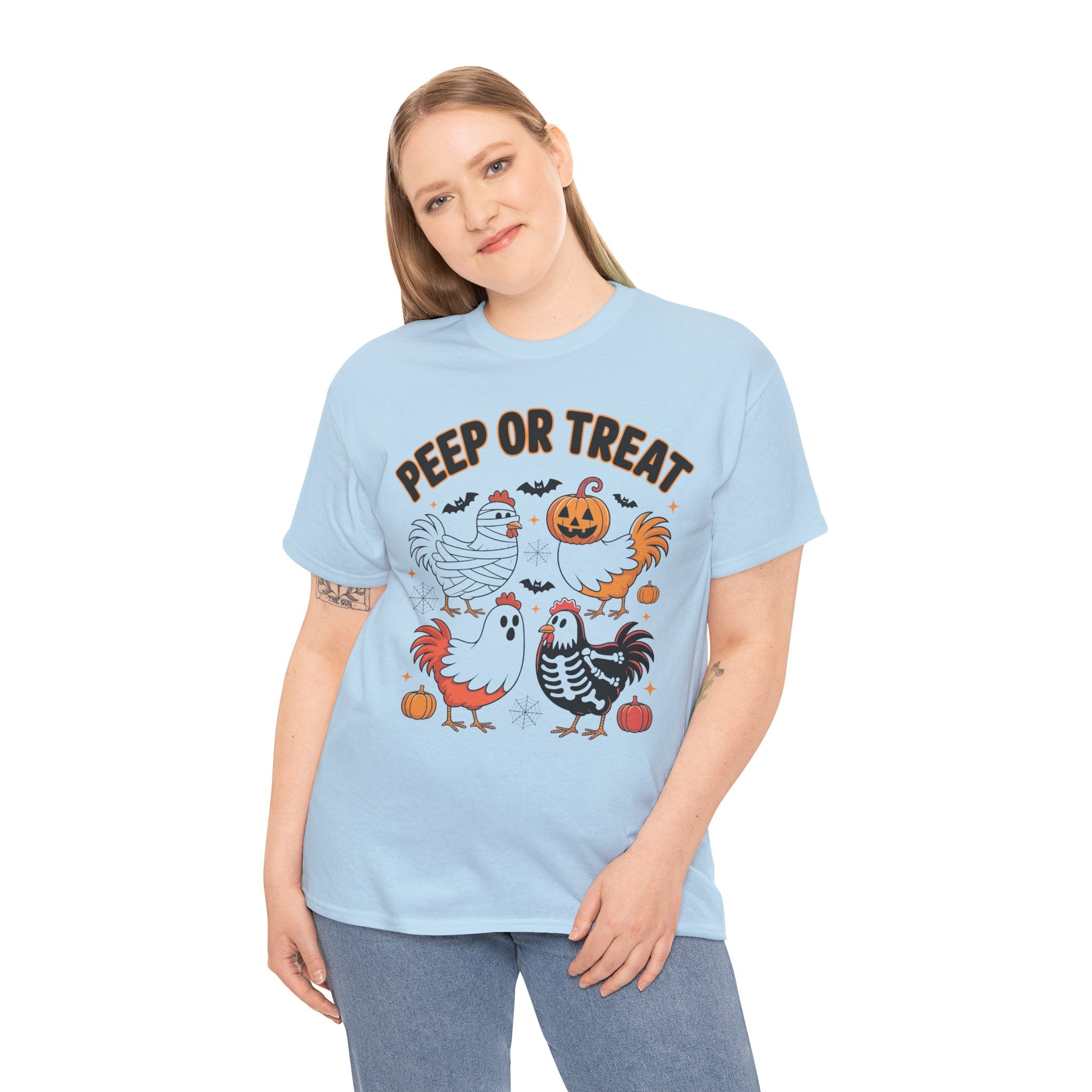 Peep or Treat Halloween Unisex Cotton Tee