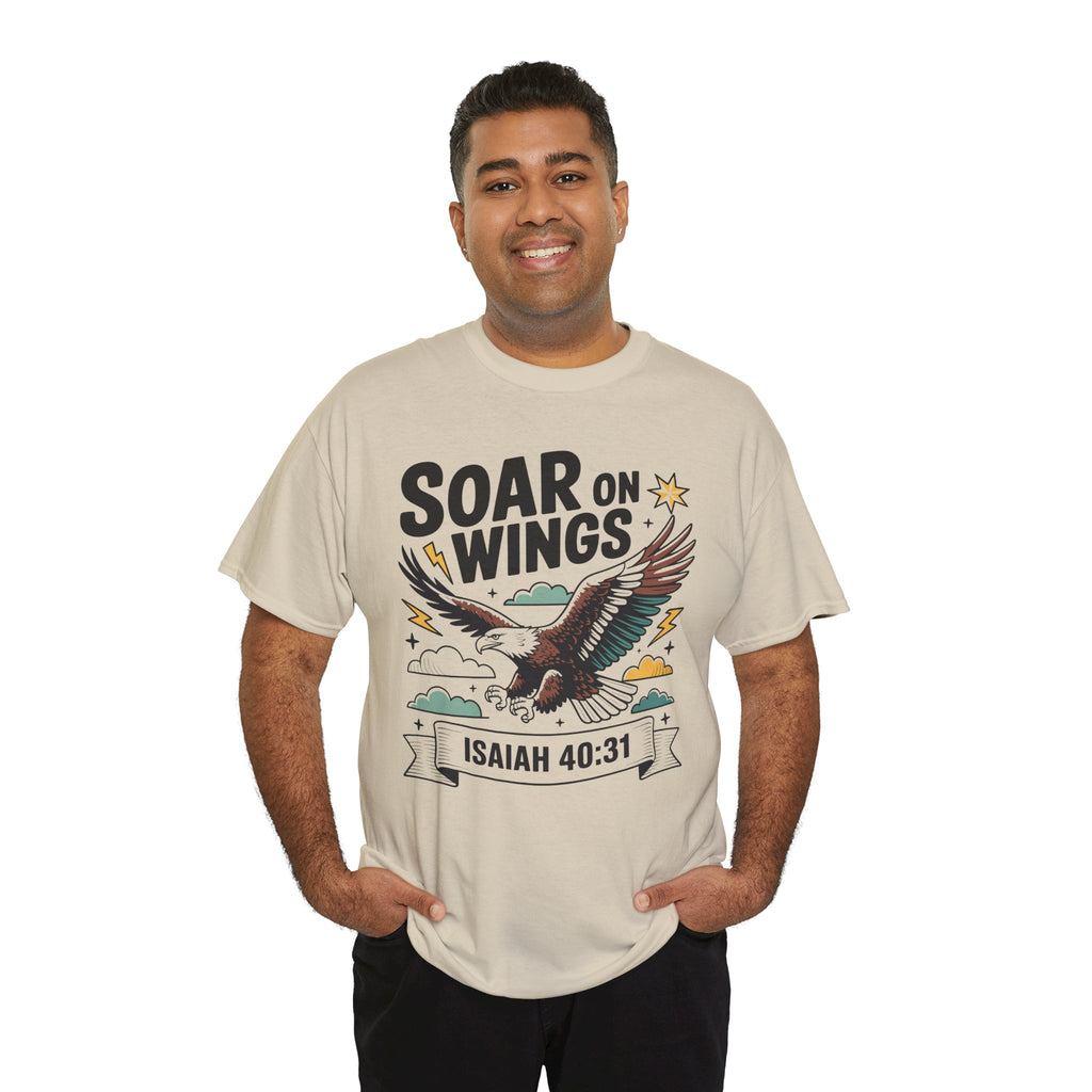 Isaiah 40:31 "Soar on Wings" Eagle Unisex Cotton T-Shirt