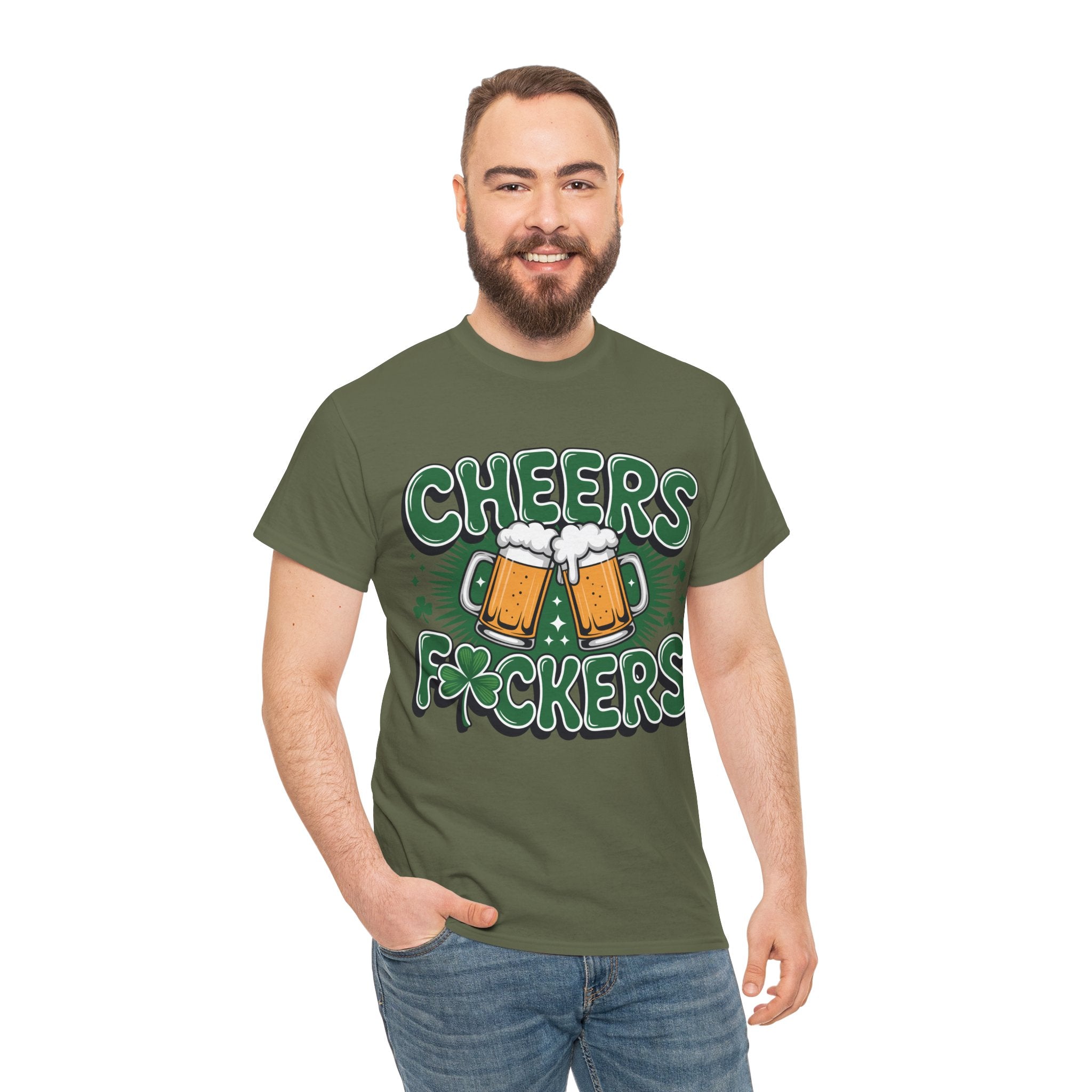 Cheers Fockers Beer Clinking Mugs Unisex Cotton T-Shirt