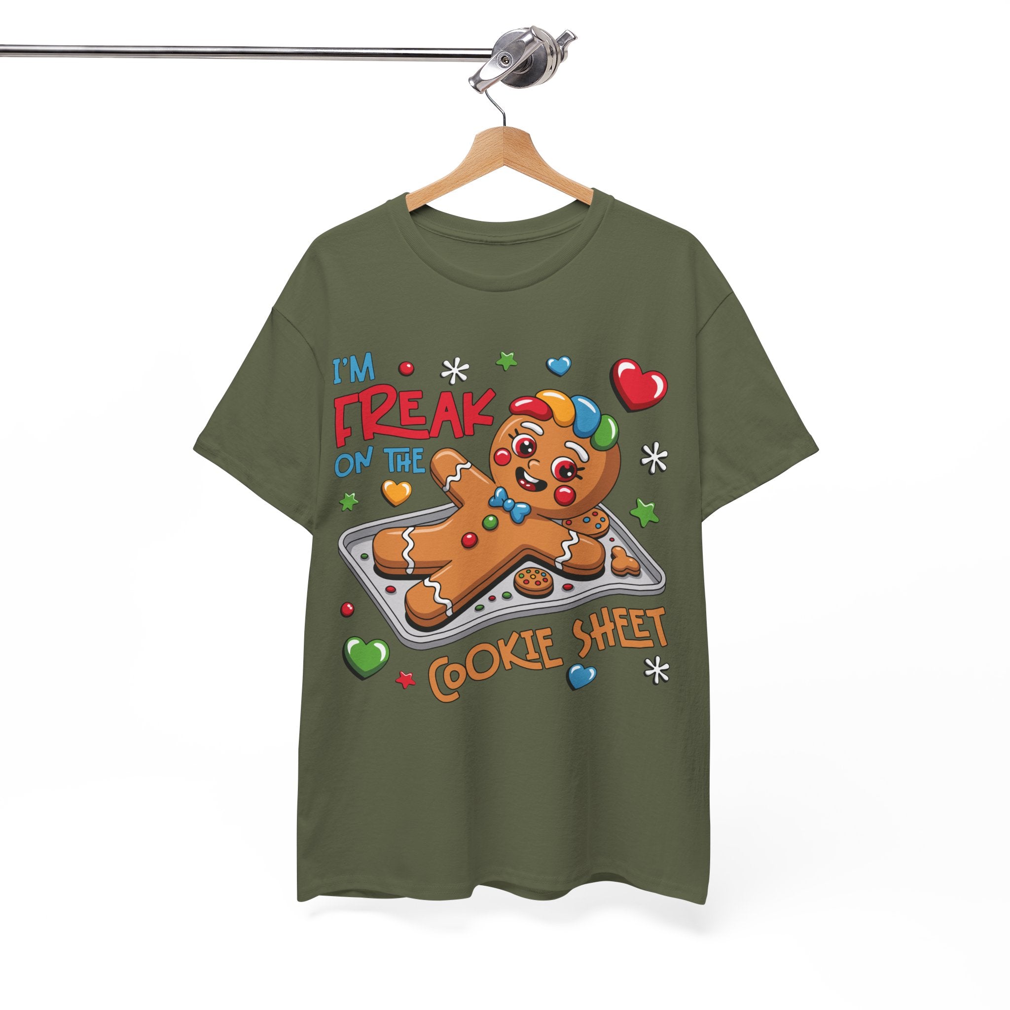 Gingerbread ‘I’m Freak on the Cookie Sheet’ Unisex Cotton Tee