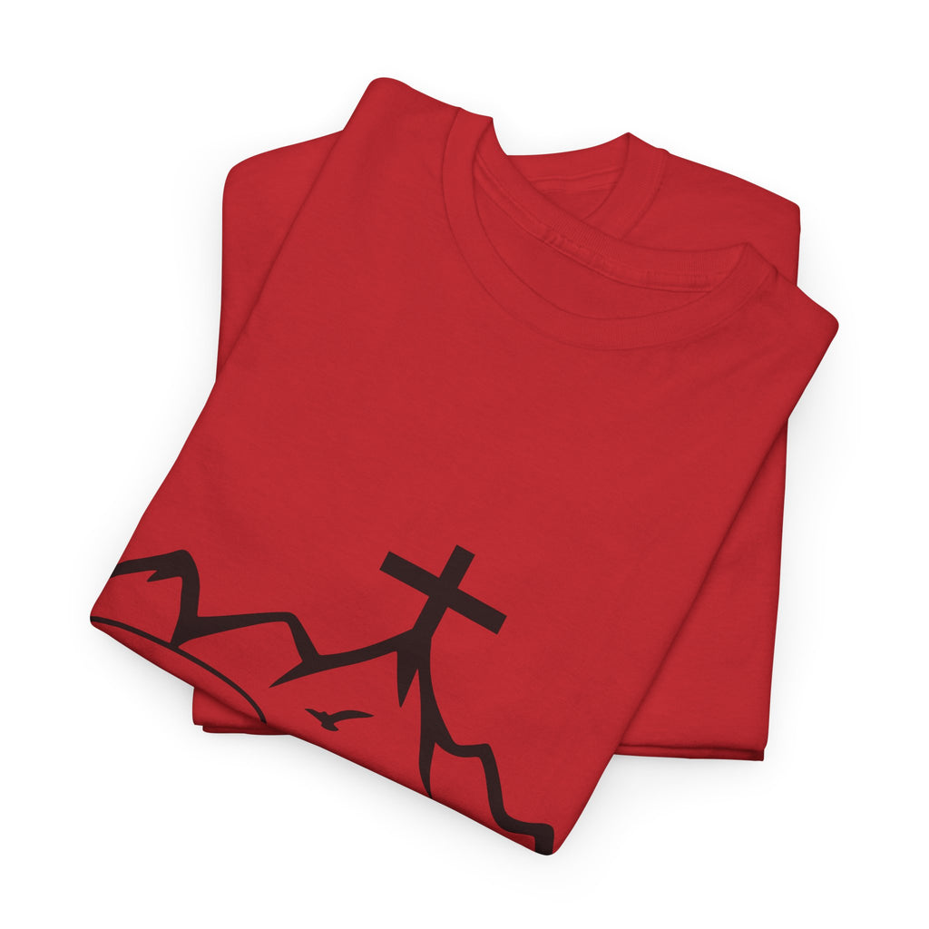 Spirit Lead Me Christian T‑Shirt — Minimalist Cross Unisex Cotton Tee