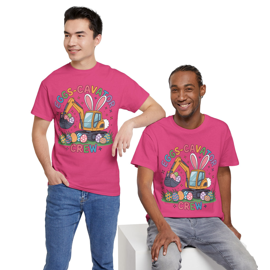 Easter 'Eggs-cavator Crew' Kids Tee — Excavator Bunny & Eggs Unisex Cotton Tee