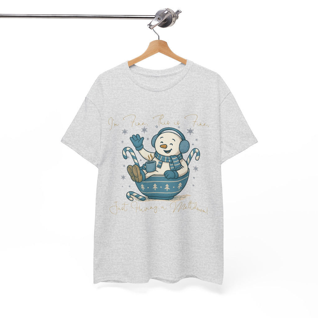 Snowman Hot Cocoa Unisex Cotton Tee