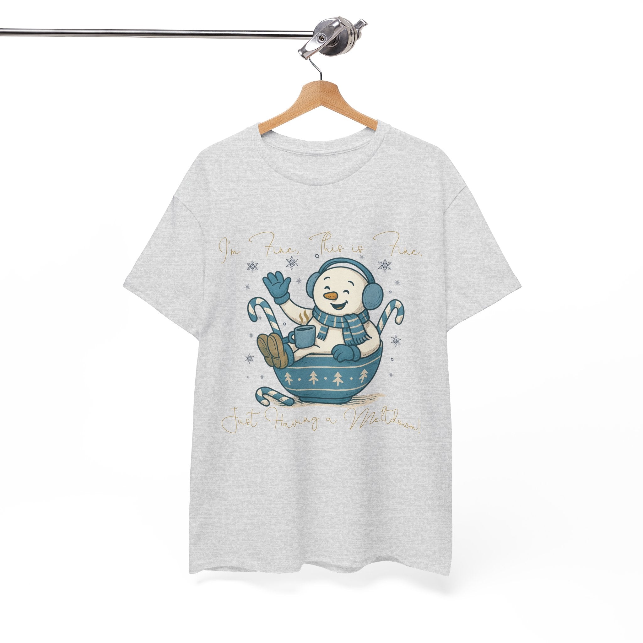 Snowman Hot Cocoa Unisex Cotton Tee