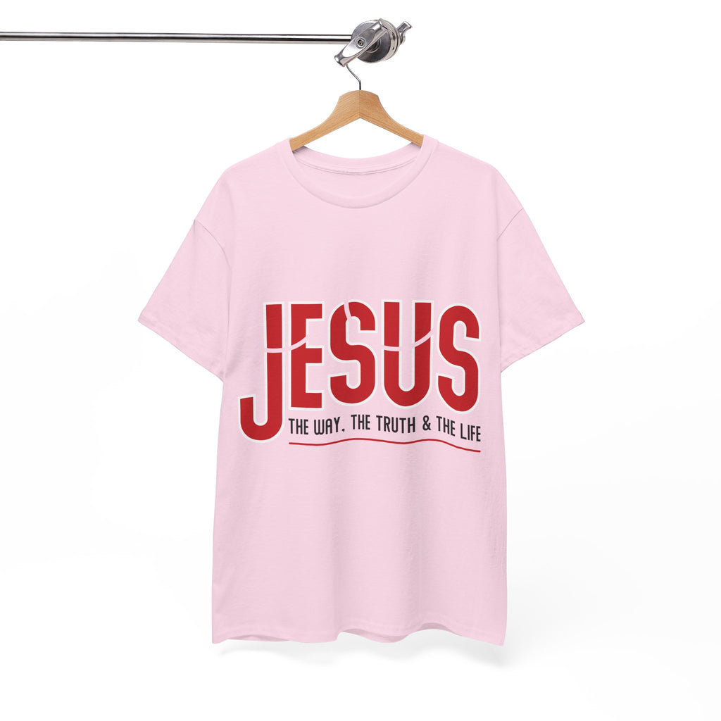 Jesus The Way The Truth & The Life T-Shirt — Bold Red Christian Unisex Cotton Tee