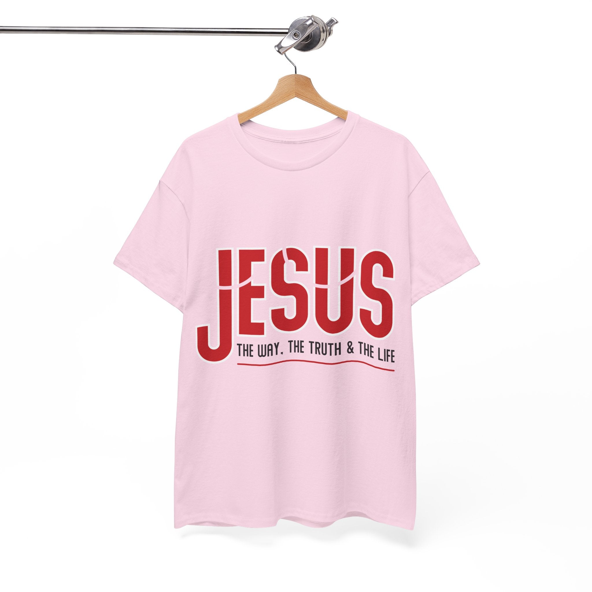 Jesus The Way The Truth & The Life T-Shirt — Bold Red Christian Unisex Cotton Tee