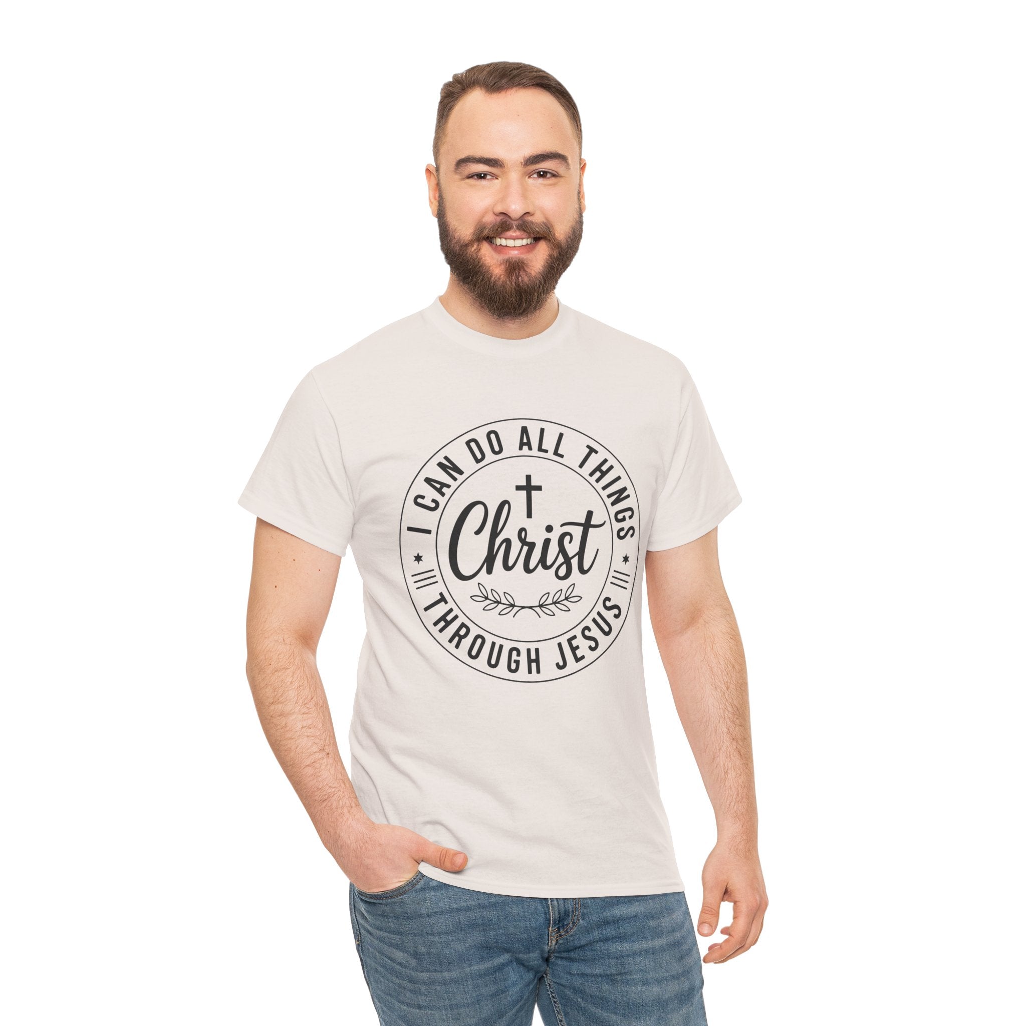 I can do All Things Through Christ Unisex Heavy Cotton Tee