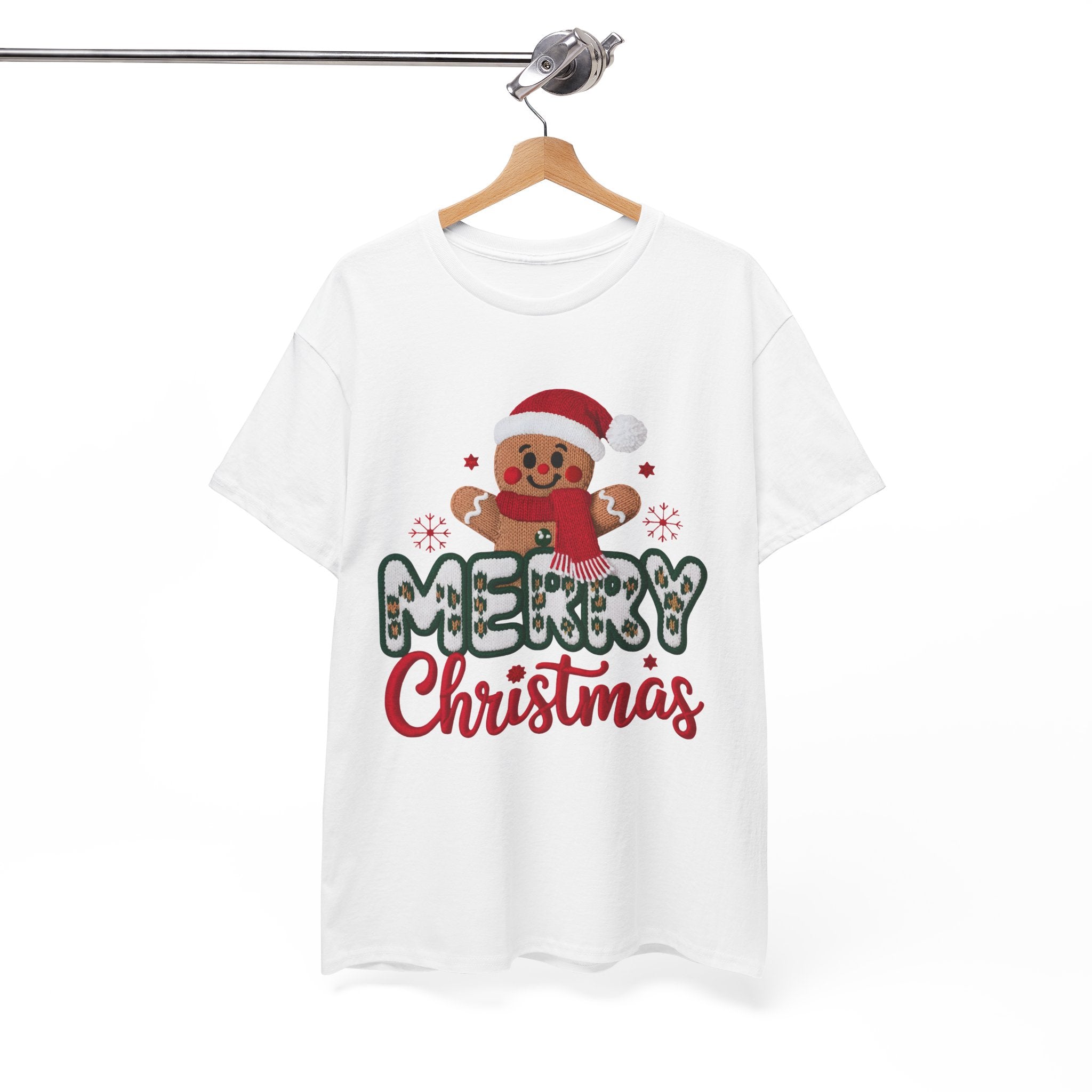 Gingerbread Santa 'Merry Christmas' Unisex Cotton Tee T-Shirt