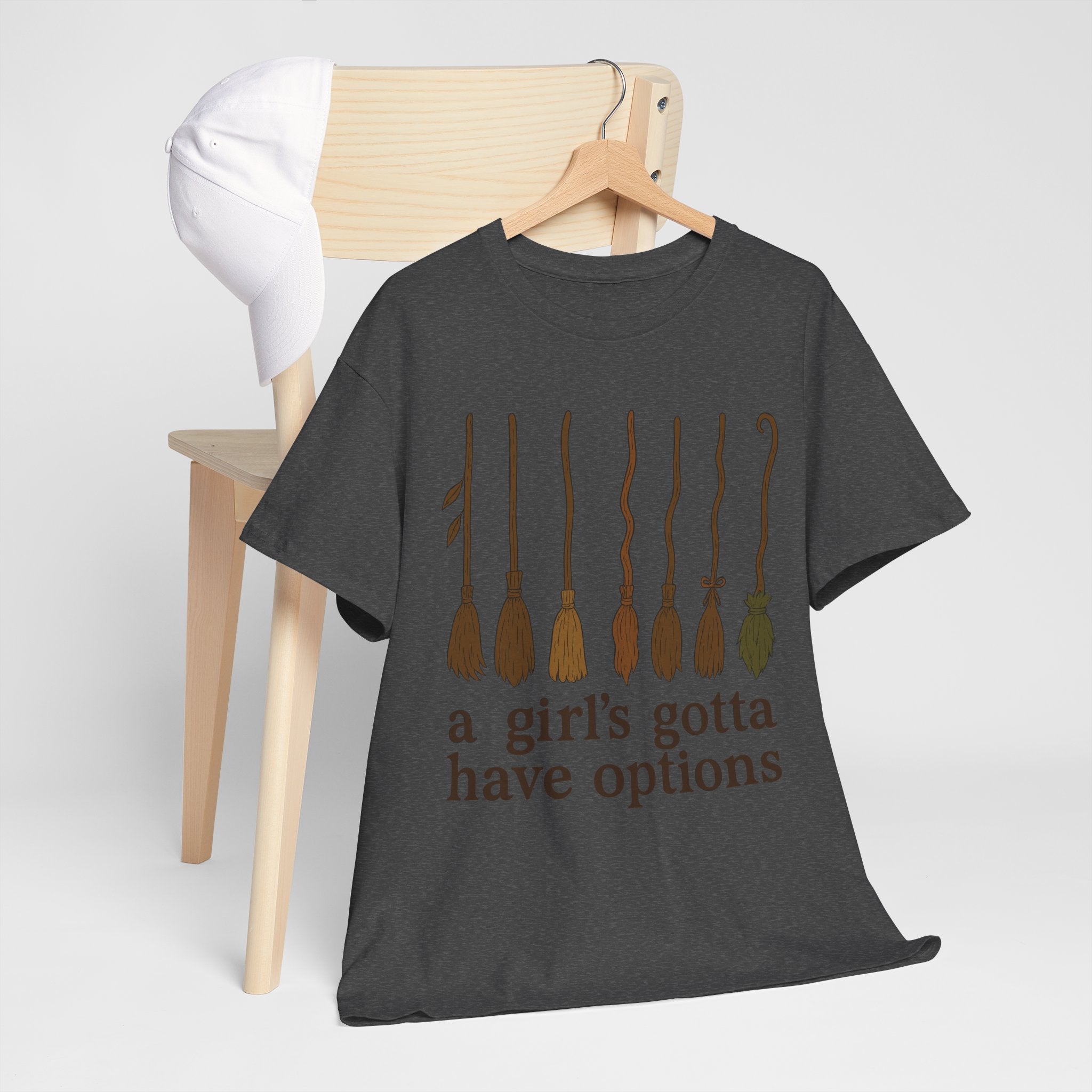 Witch Brooms Options Unisex Cotton Tee