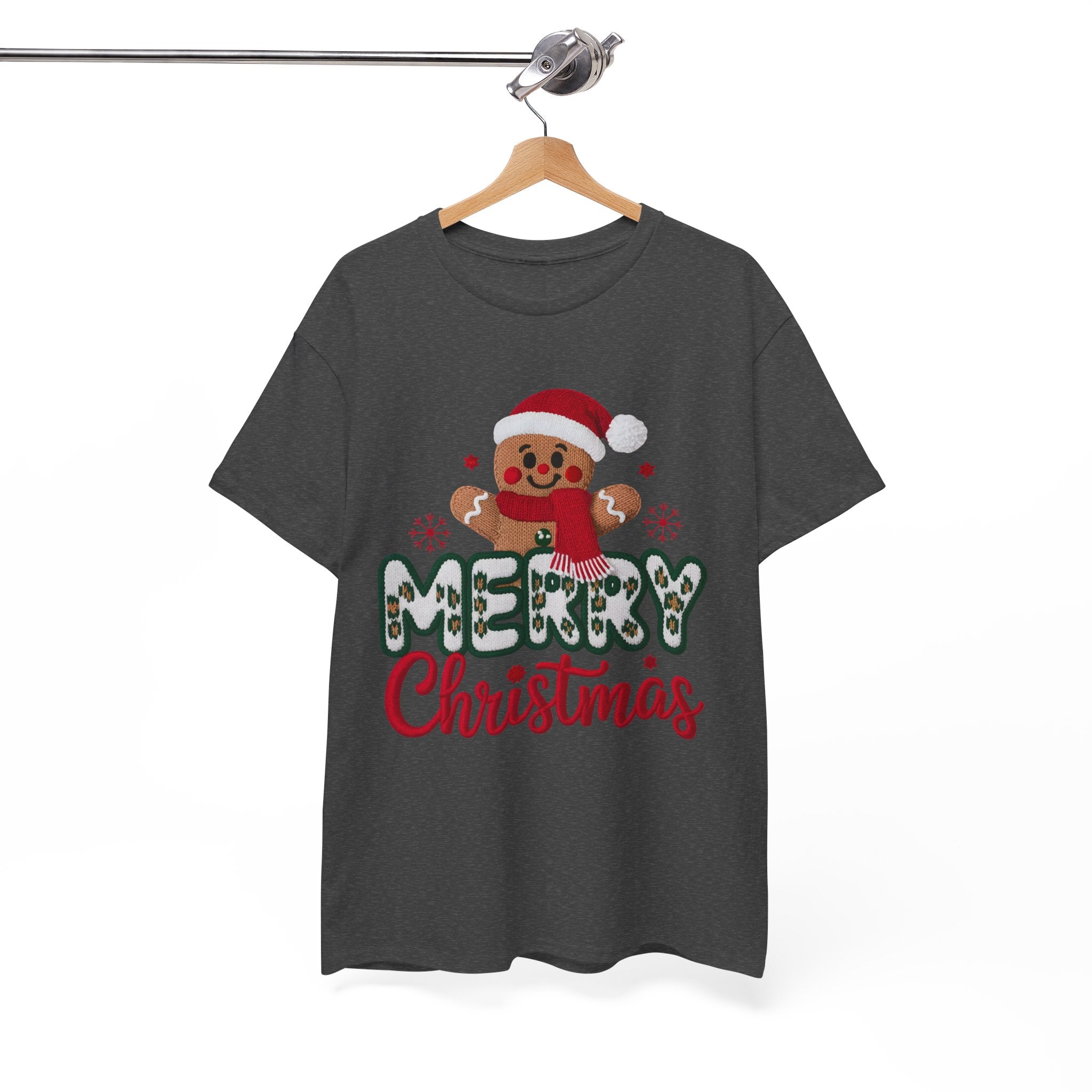 Gingerbread Santa 'Merry Christmas' Unisex Cotton Tee T-Shirt