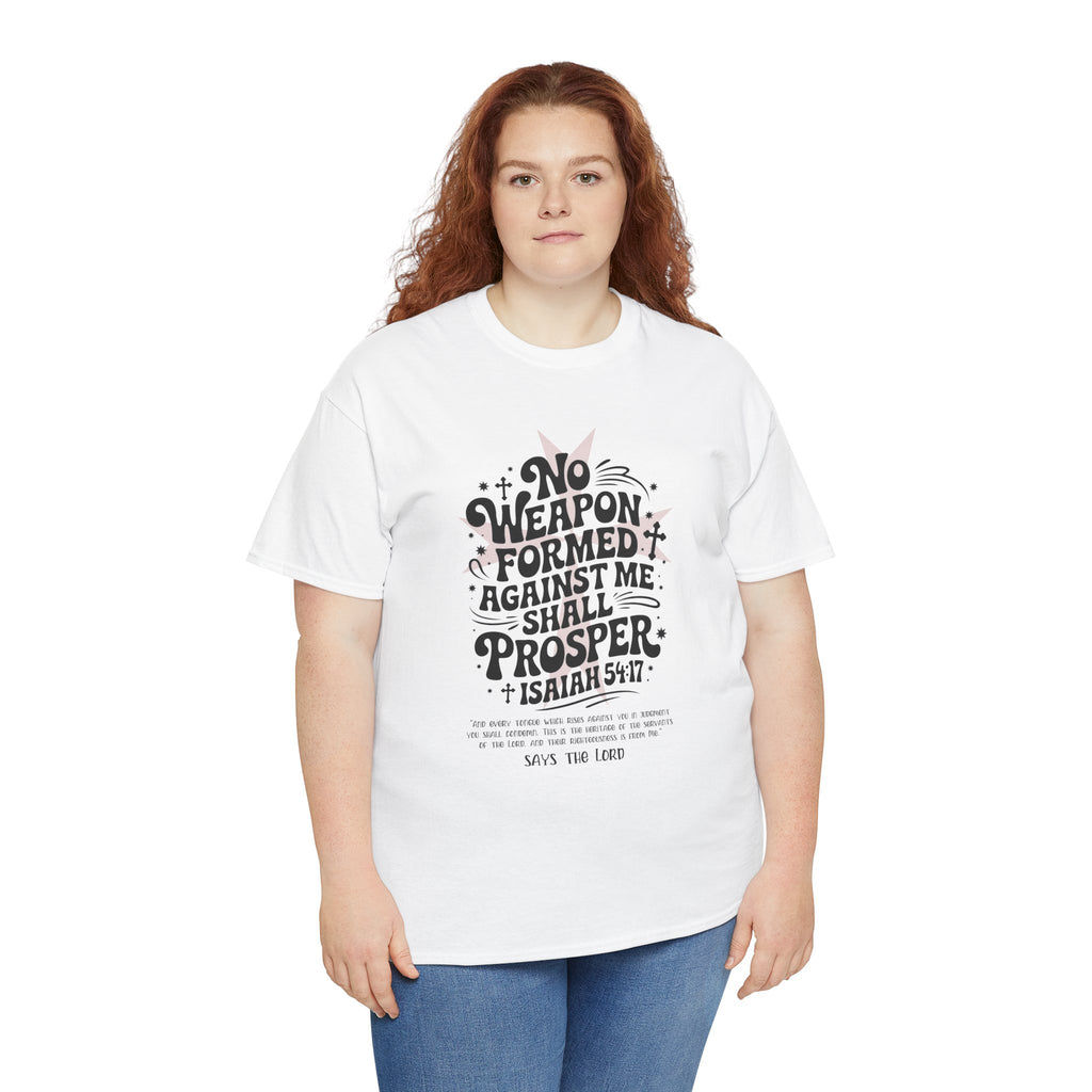 Christian Cross Text Art T-Shirt — Faith & Salvation Unisex Cotton Tee