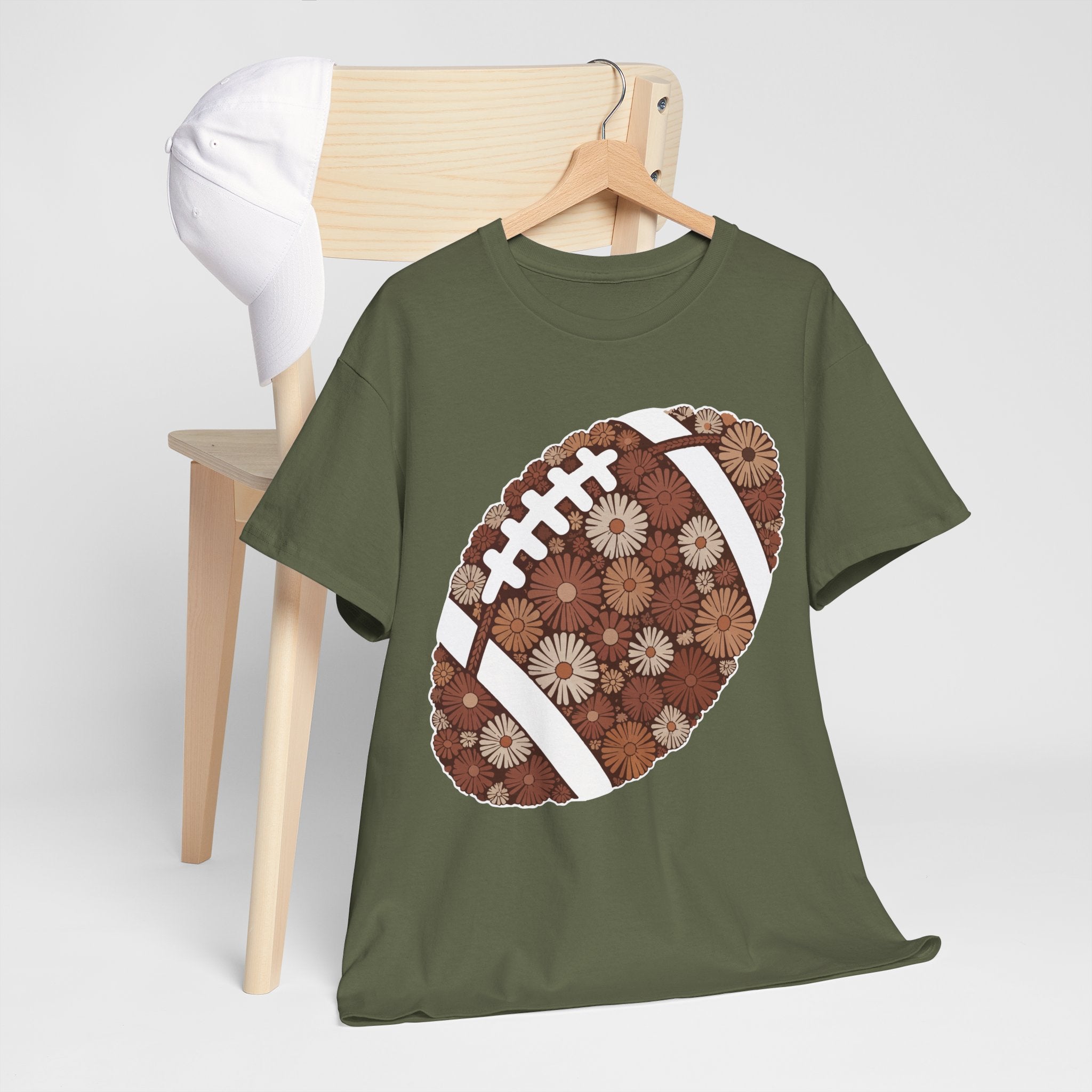 Game Day Touch Down Football Tee — Helmets, Flags & Cheer Icons Unisex Cotton Tee