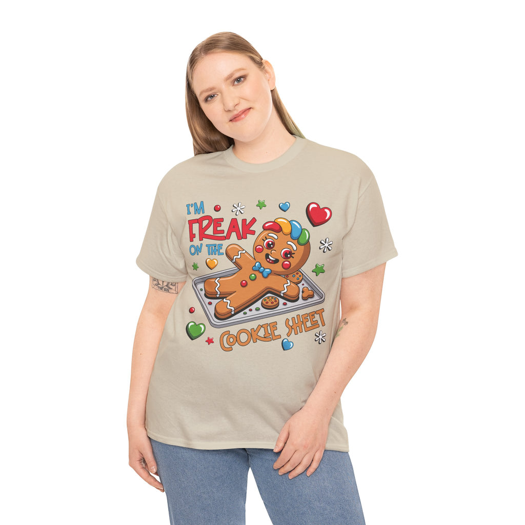Gingerbread ‘I’m Freak on the Cookie Sheet’ Unisex Cotton Tee