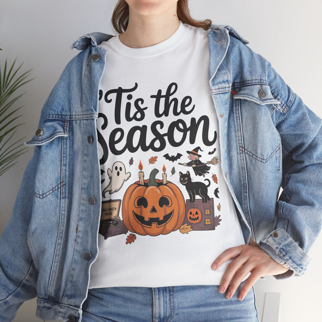 Holiday Season Unisex Cotton T-Shirt - Tis the Season Design