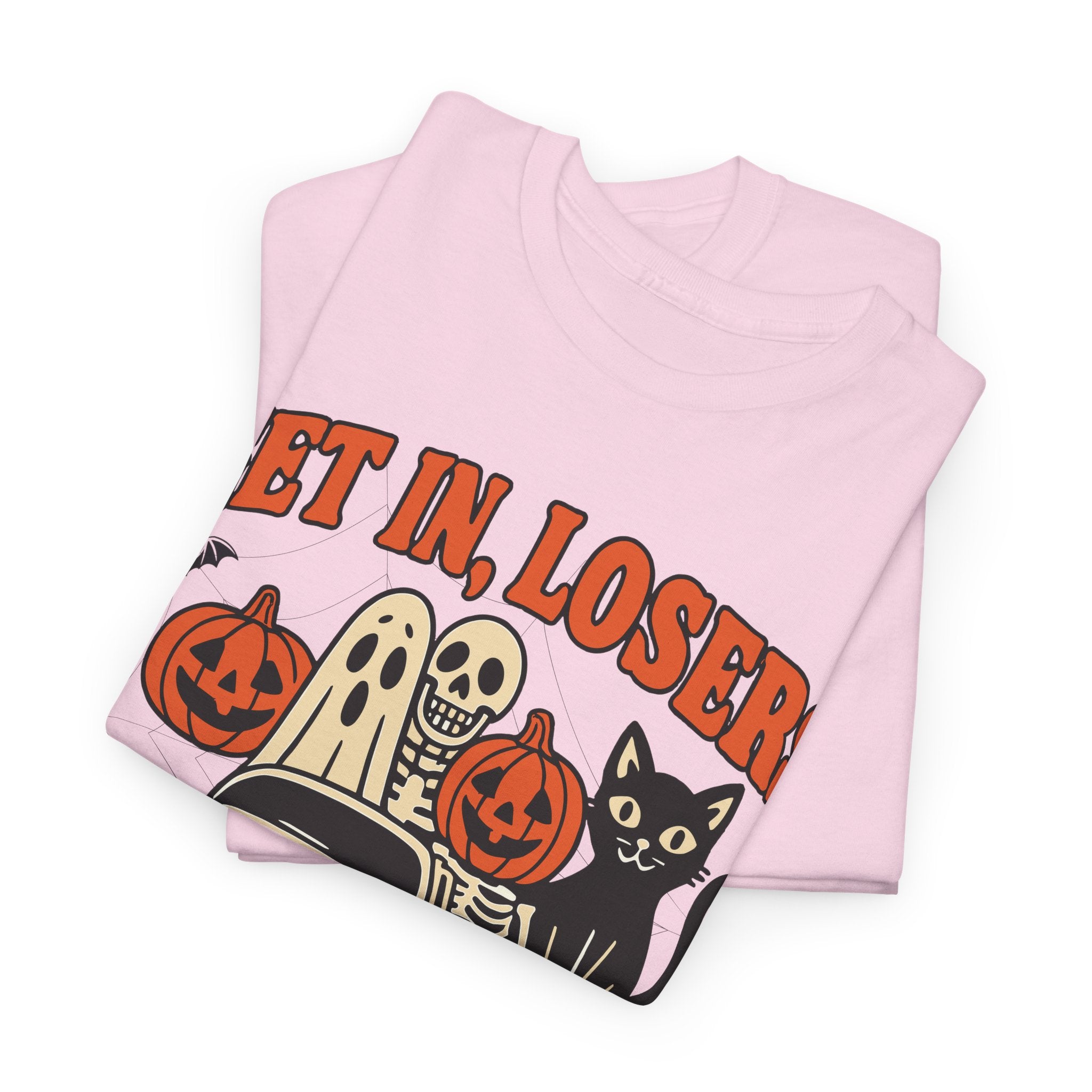 Halloween Skeleton Pumpkin Black Cat Unisex Cotton Tee